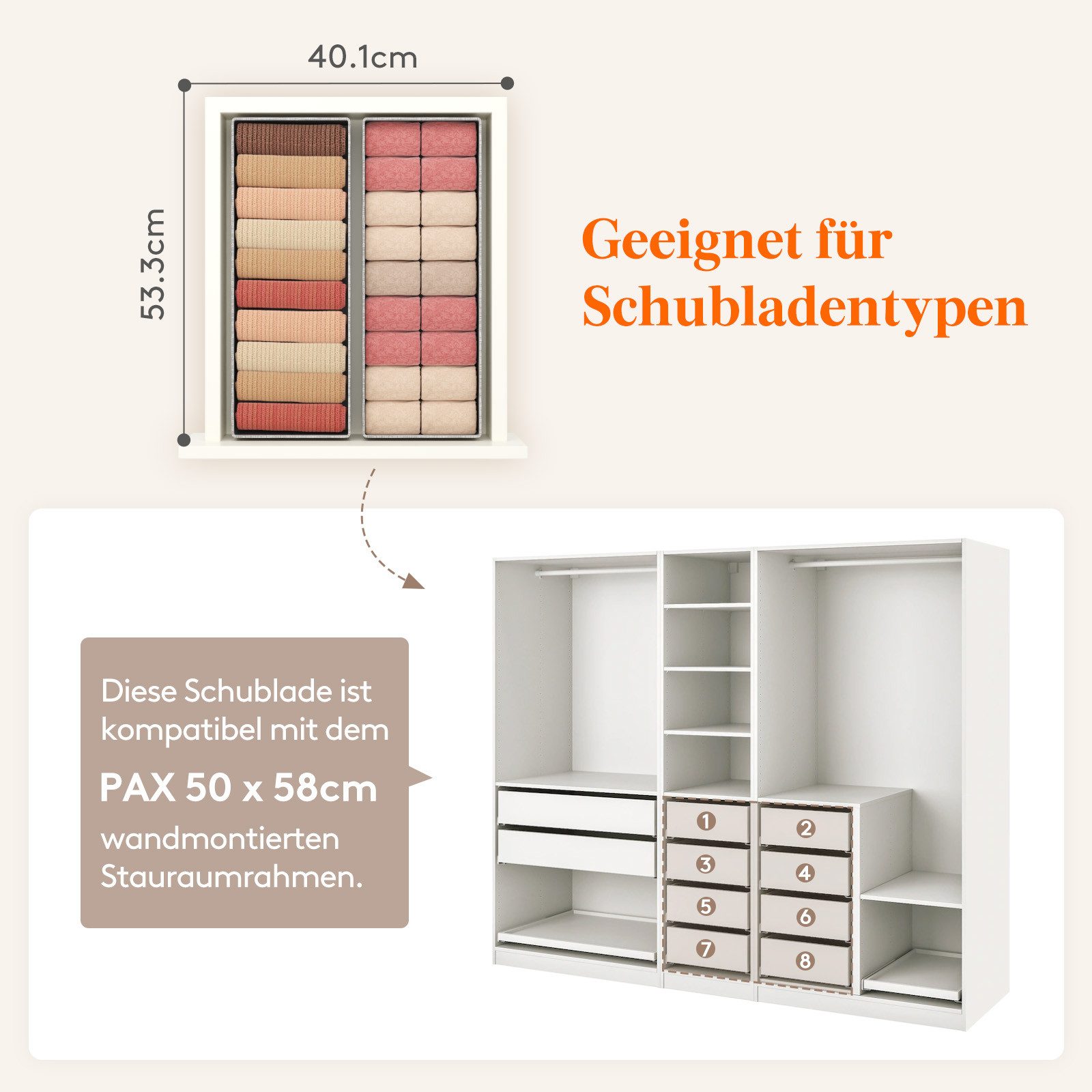 Lifewit Aufbewahrungsdose Schubladen Organizer, Kleiderschrank Organizer, S günstig online kaufen