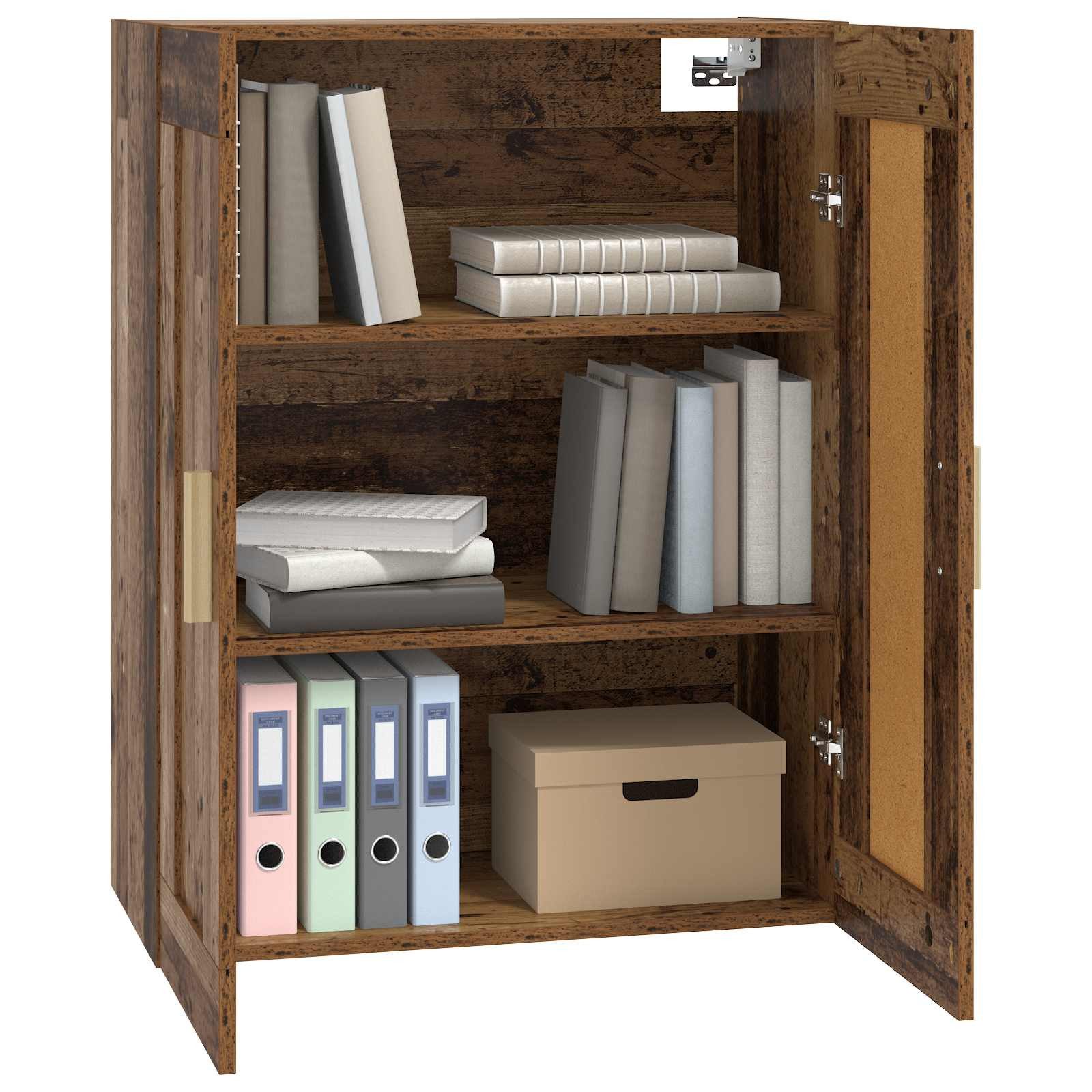 vidaXL Regal Wandschrank Wandhalterung Altholz 69,5 x 34 x 90 cm, 1-tlg.