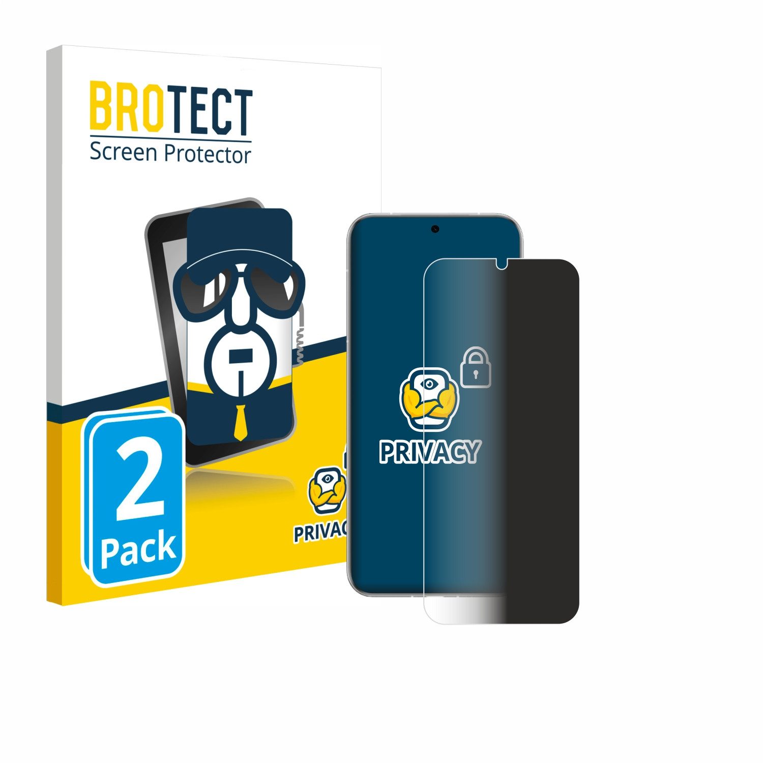 BROTECT Displayschutzfolie Sichtschutzfolie für Huawei Pura 80 Pro, 2 Stück, Anti-Spy Privacy Sichtschutz Blickschutzfolie Blaulicht-Schutz