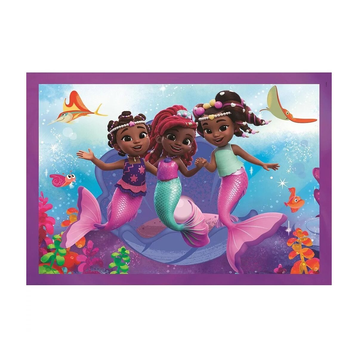 Clementoni® Lernspielzeug Disney Prinzessin Junior Ariel 4 in 1 Puzzle Clementoni