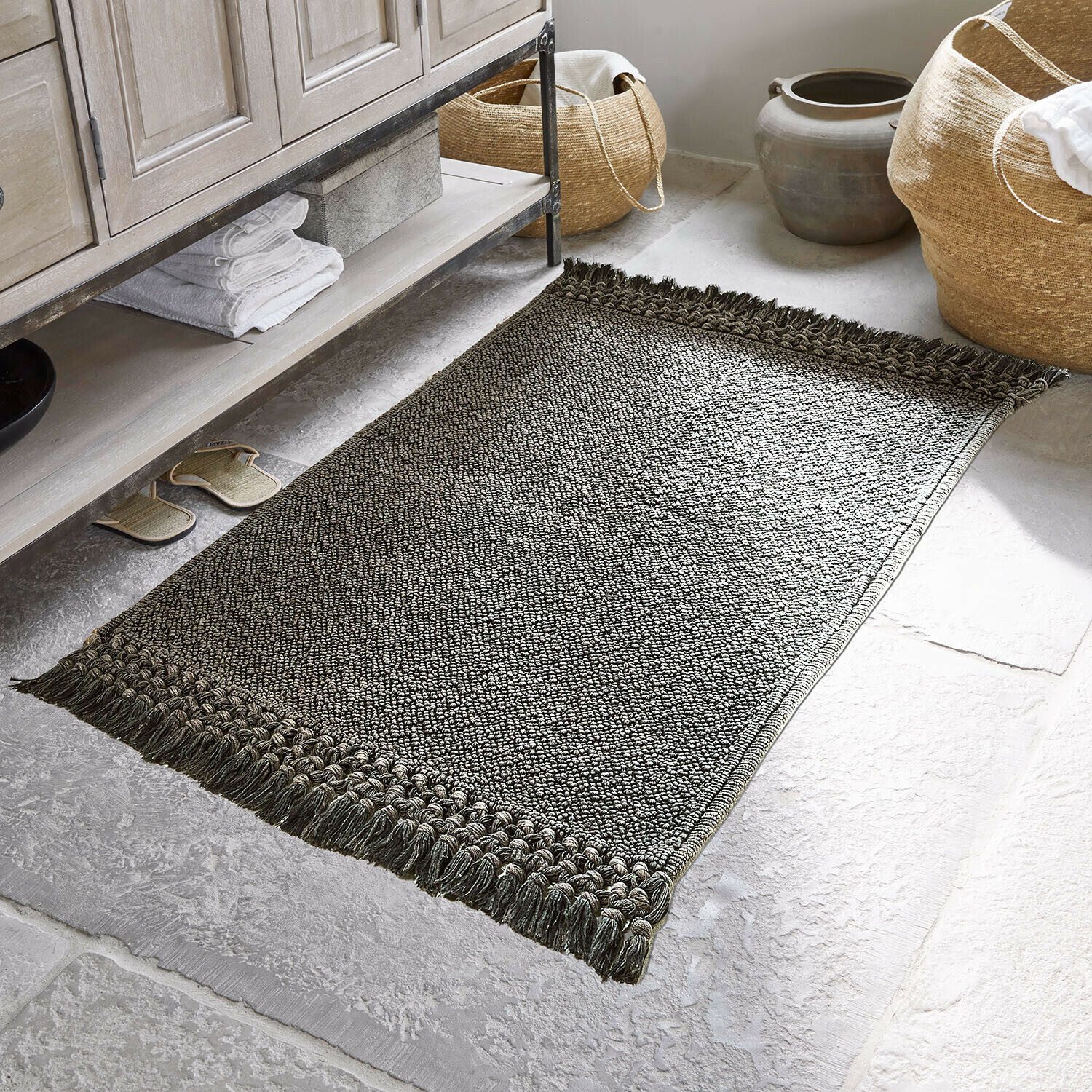 Mirabeau Badematte Badematte Faelwyn schwarz, Höhe 60.0 mm, 100% Baumwolle günstig online kaufen