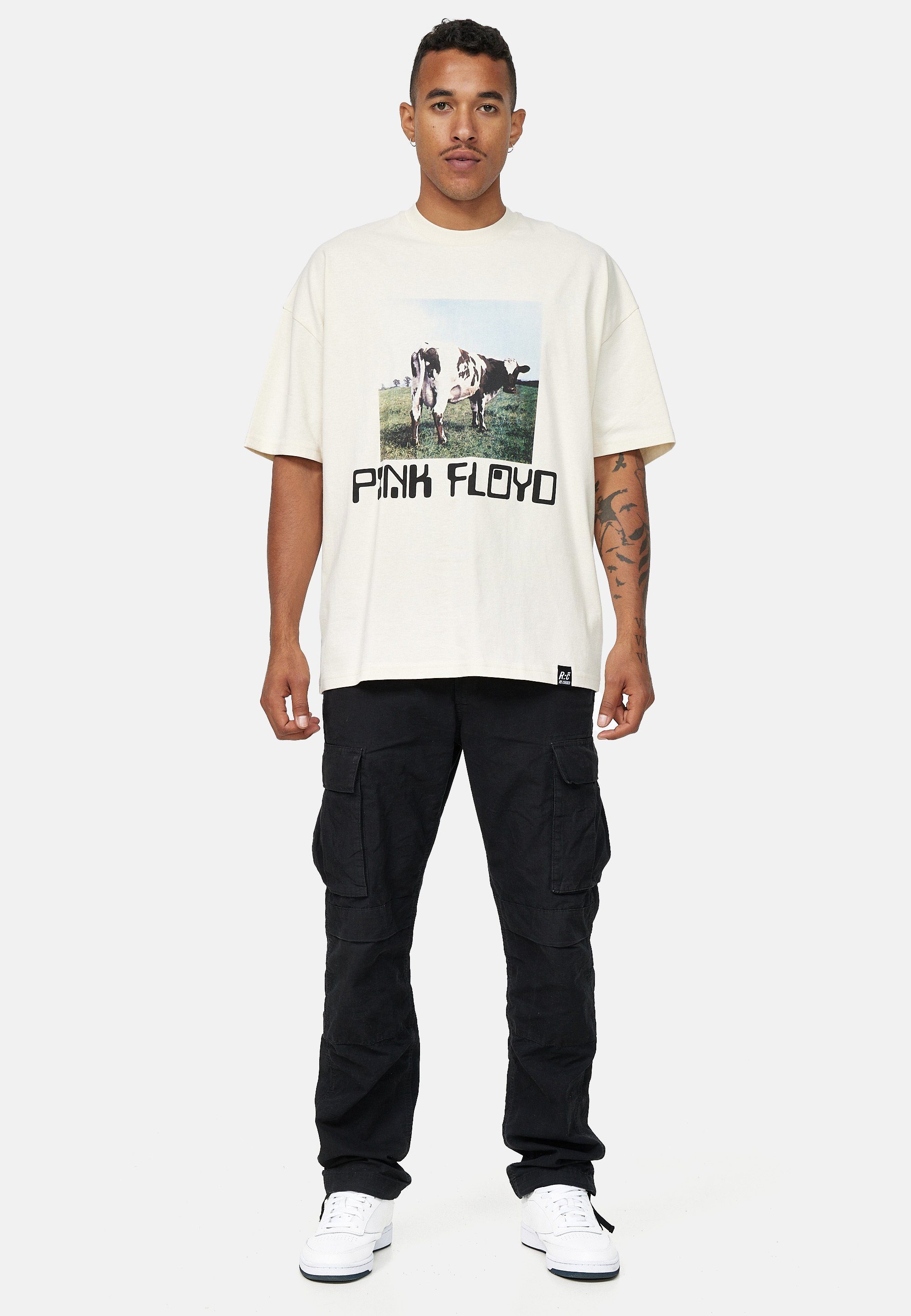 Cow Oversized T-Shirt Recovered Album Cover GOTS zertifizierte Floyd Pink Bio-Baumwolle