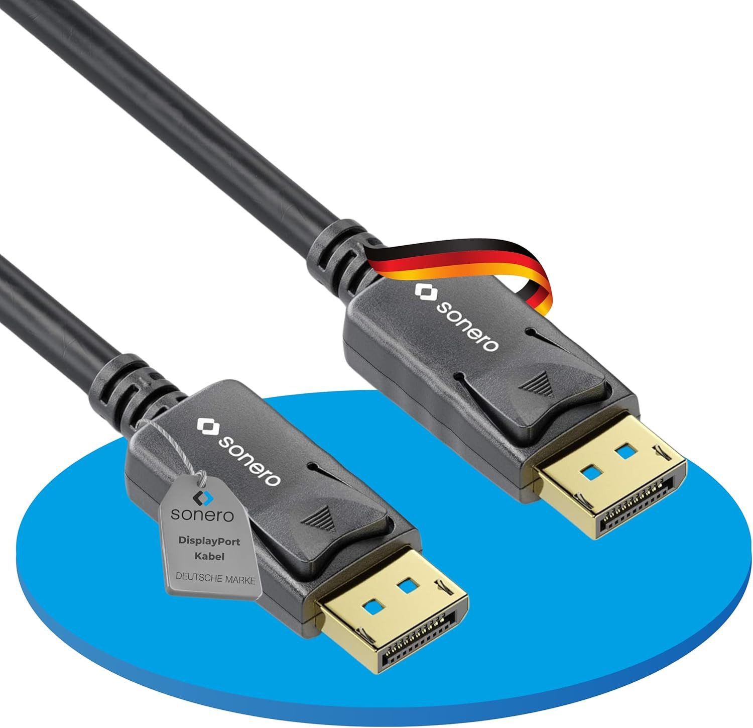 sonero sonero® 3m DisplayPort Kabel 1.4, DisplayPort auf DisplayPort, 8K Video-Kabel