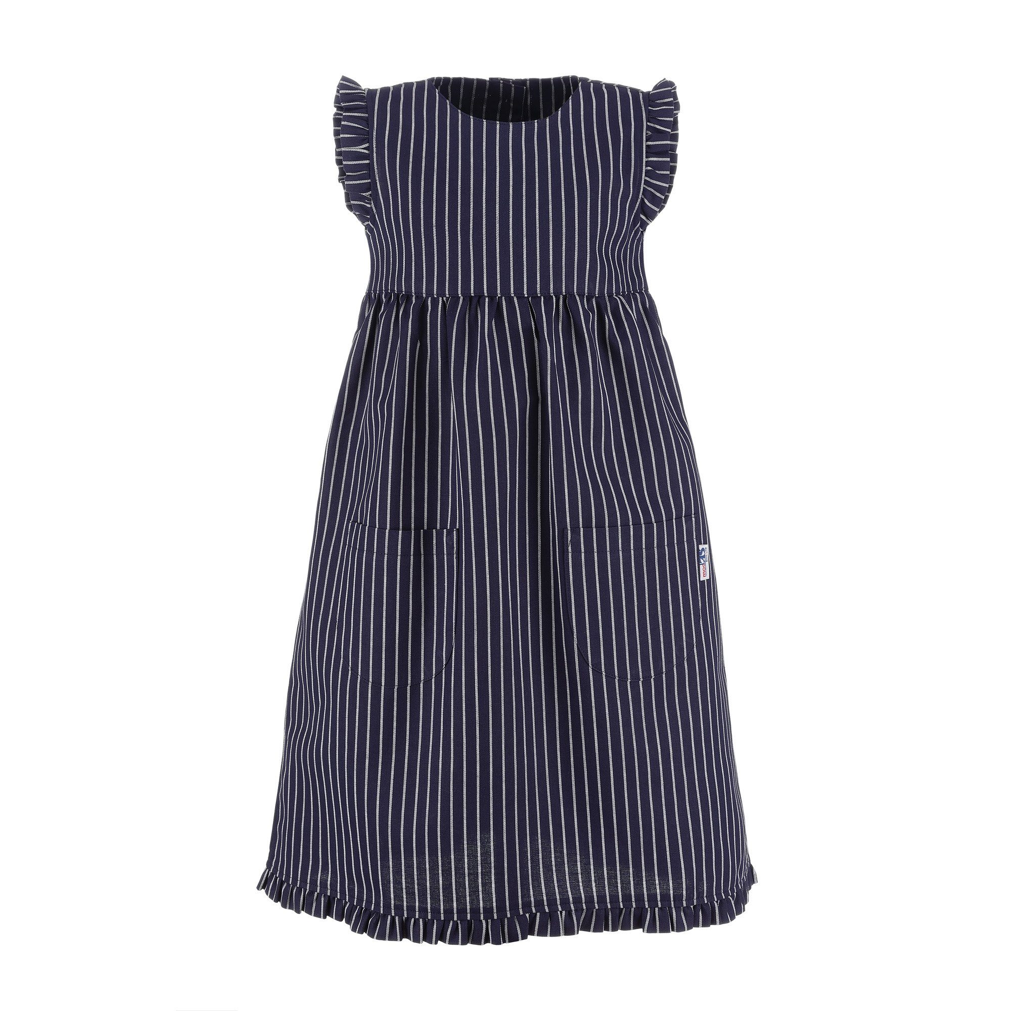 modAS Strandkleid 10273 Kinder Fischerkleid Streifen Maritim - Streifenkleid für Mädchen