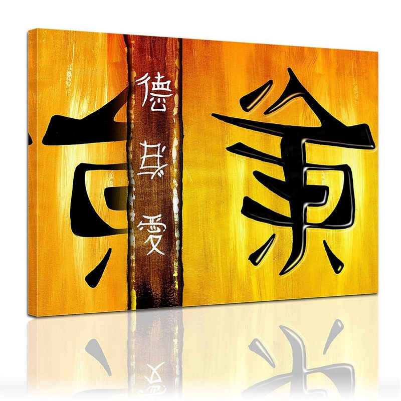 Bilderdepot24 Leinwandbild Chinesische Zeichen, Symbole