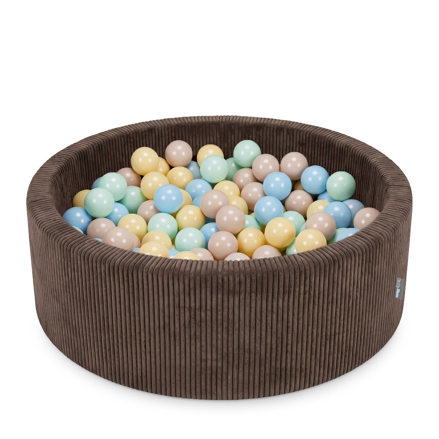 KiddyMoon Bällebad OK30AN, (Bällepool mit bunten Bällen, 200-tlg., Bällepool mit bunten Bällen, 200-tlg., Strukturierter Rippbezug), Made in Europe