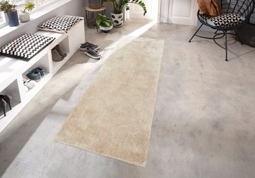 Hochflor-Läufer Dana Teppich, Bruno Banani, rechteckig, Höhe: 30 mm, Brücke, uni, weich, Mikrofaser, Diele, Flur, Wohnzimmer, Schlafzimmer