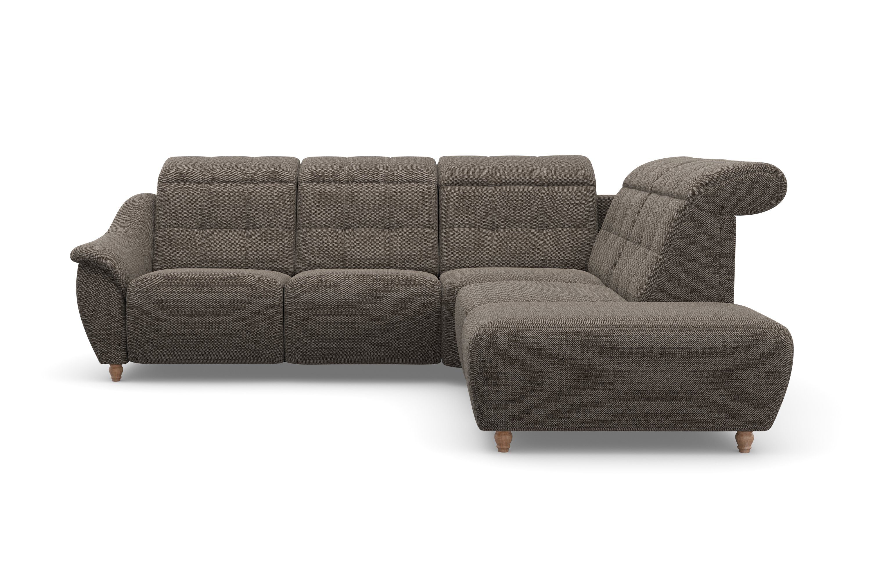 Home affaire Ecksofa Boston L-Form, Kopfteilverstellung an jeder Sitzfläche, wahlweise Relaxfunktion