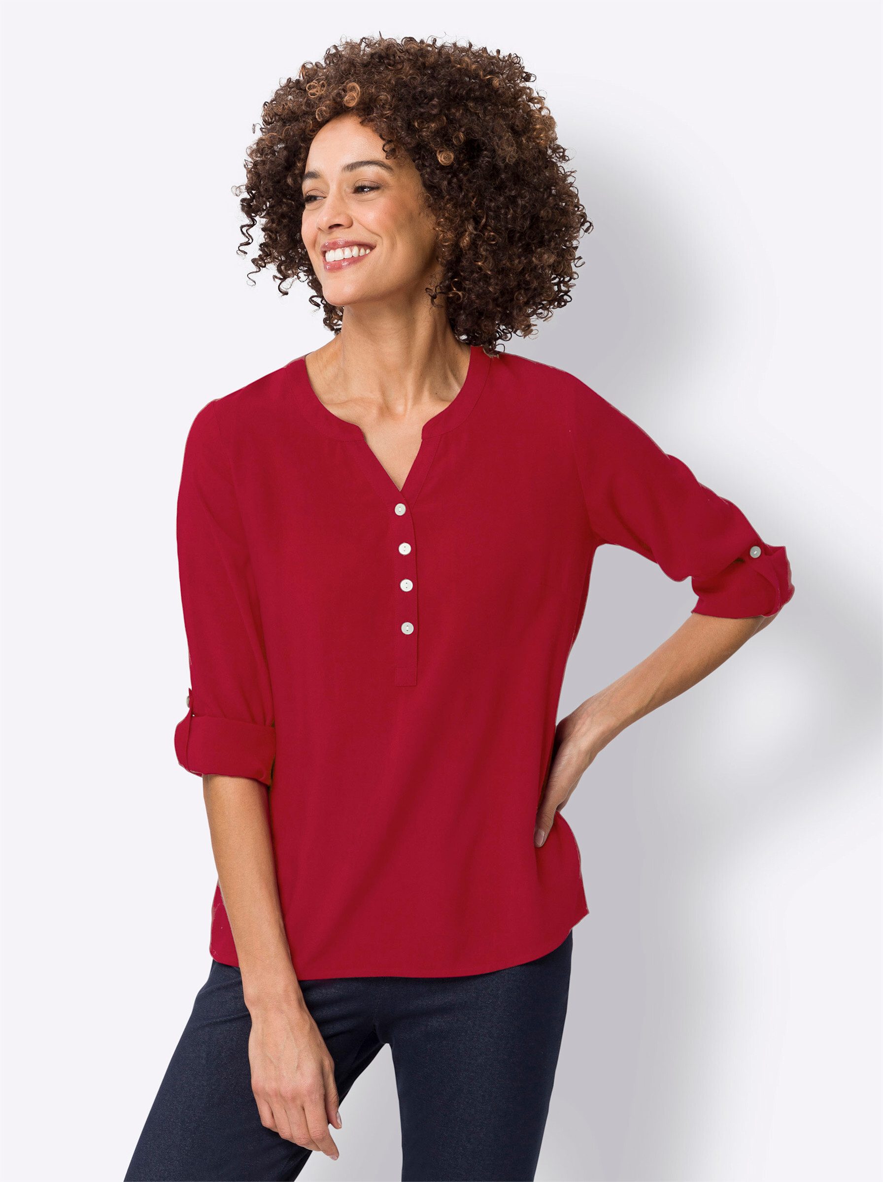 Sieh an! Klassische Bluse Schlupfbluse günstig online kaufen