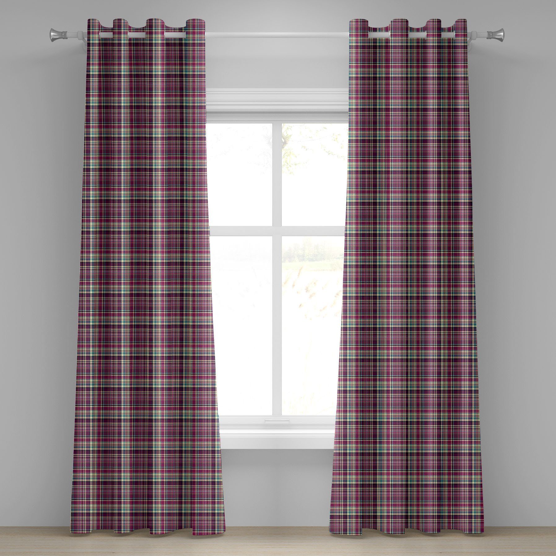 Abakuhaus Gardine Dekorative 2-Panel-Fenstervorhänge für Schlafzimmer günstig online kaufen