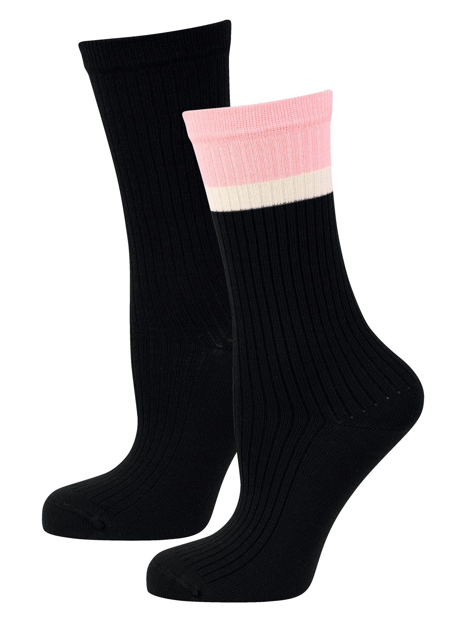 Nur Die Basicsocken Soft Modal Ripp (2-Paar) Socken, Baumwollsocken, Alltagsocken