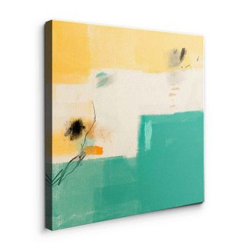 DOTCOMCANVAS® Leinwandbild Spring, Leinwandbild gelb beige grün moderne abstrakte Kunst Druck Wandbild