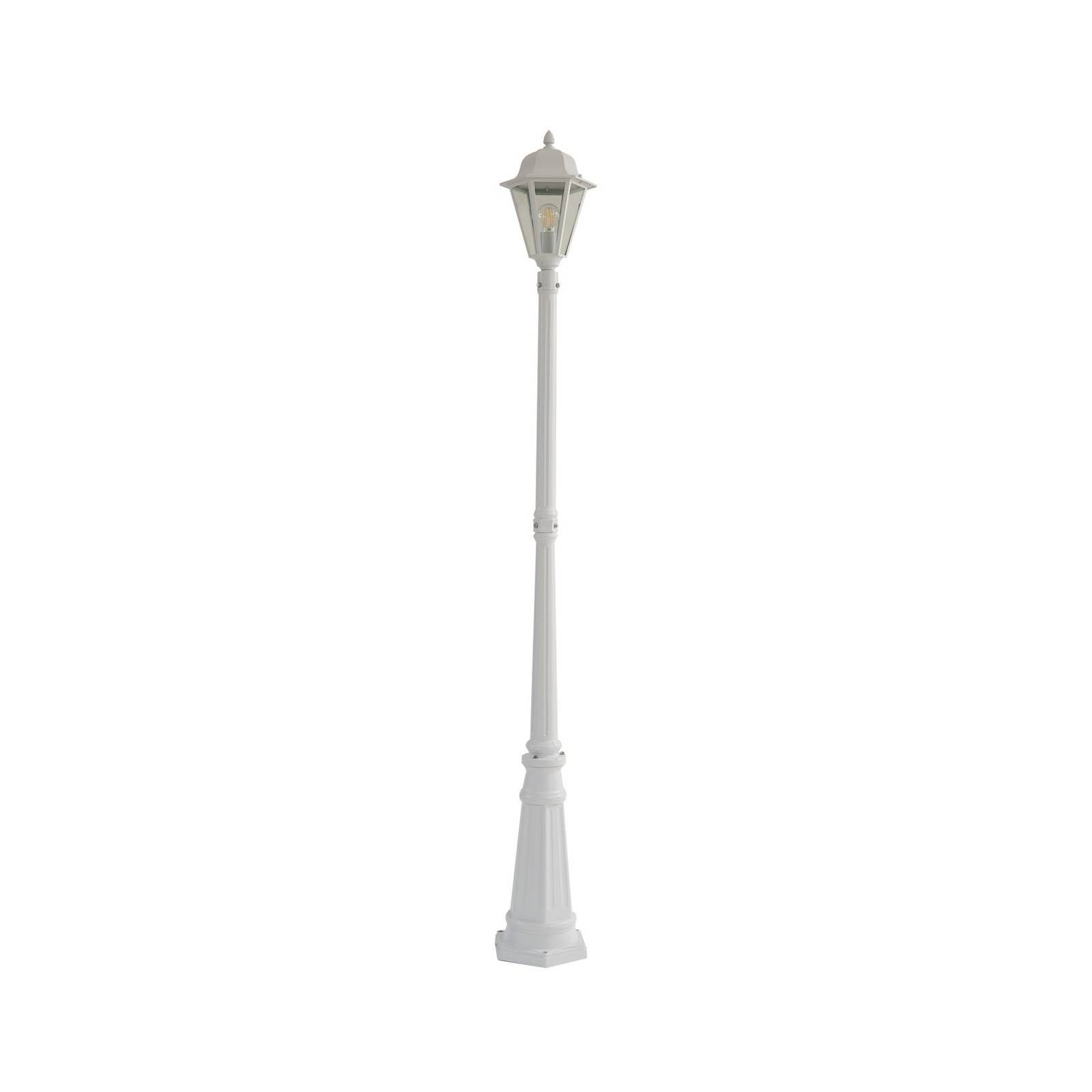 Lindby Außen-Stehlampe Edana, Metall, Weiß IP44, 1 x 15 W LED