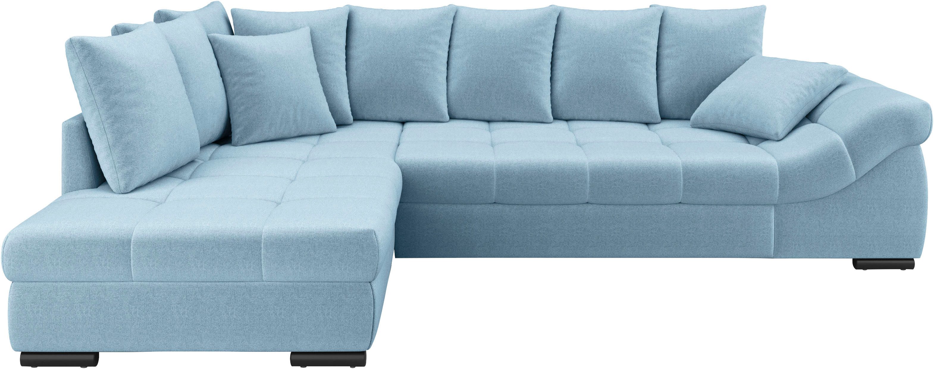 Mr. Couch Ecksofa Pietro, L-Form, mit Bett, wahlweise mit Kaltschaum, mit Bett und wahlweise mit Kaltschaum