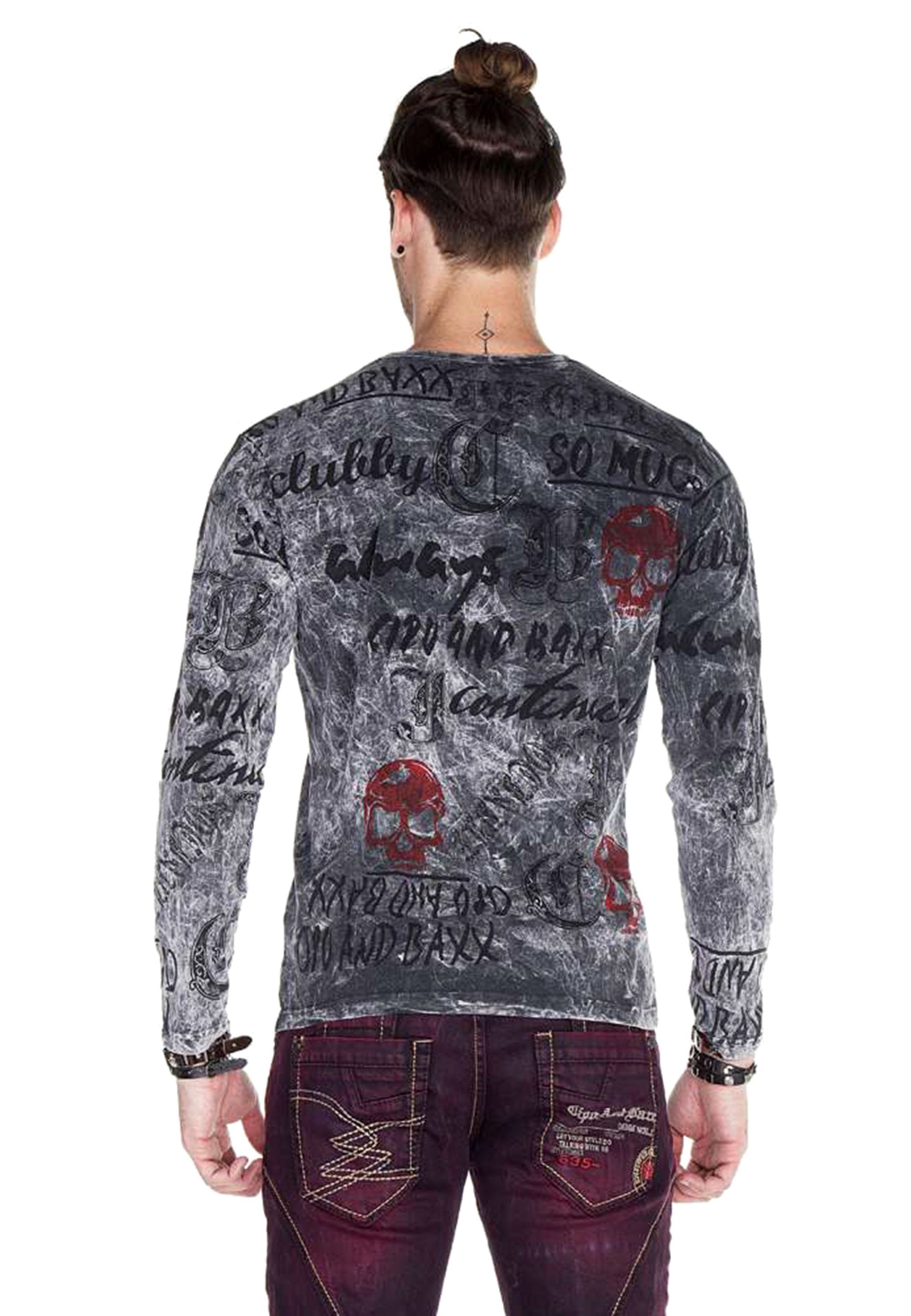 Cipo & Baxx Sweatshirt mit Allover-Prints coolen