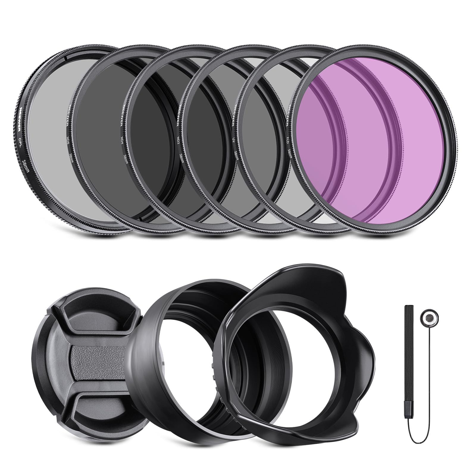 Neewer NW SERIES B 67mm Filter Set ND/UV/CPL mit Blende & Objektivdeckel Foto-Filter-Sets (reduzieren die Lichtmenge)