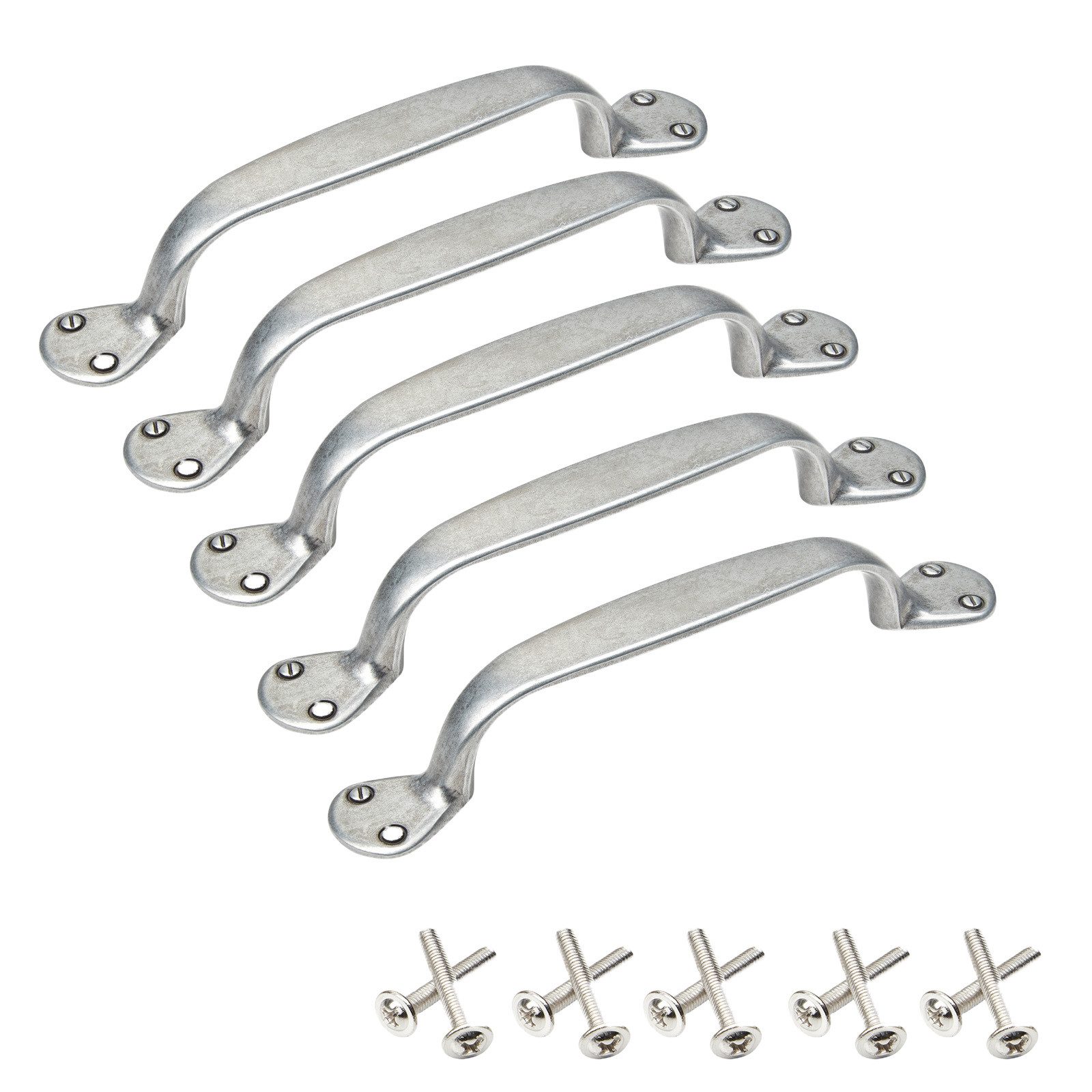 SO-TECH® Möbelgriff Erik, Lochabstand 96 mm (5-St), 5 Stück, Altzinnoptik, Abmessungen 143,5 x 22,7 x 25 mm