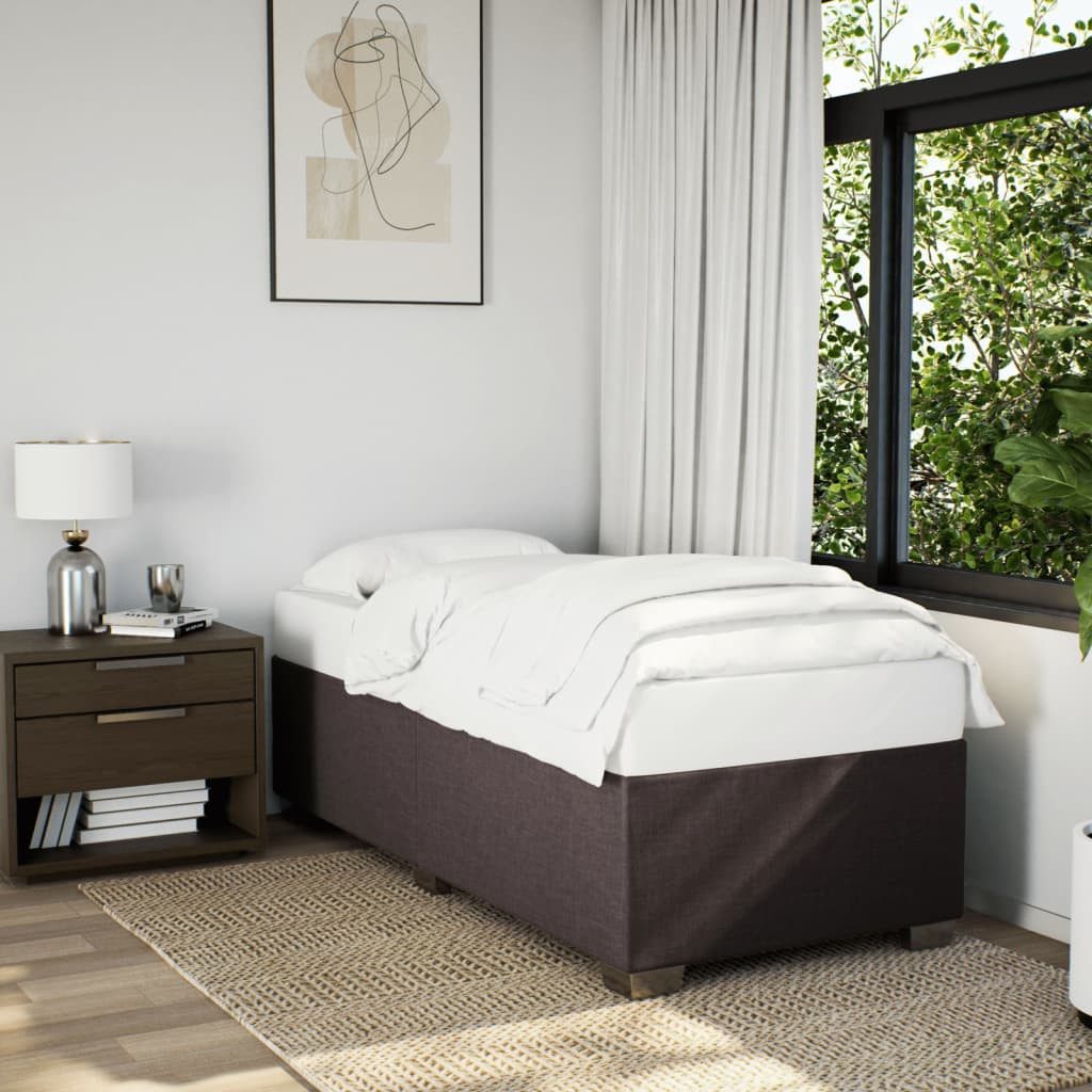 vidaXL Bett Boxspringbett mit Matratze Dunkelbraun günstig online kaufen