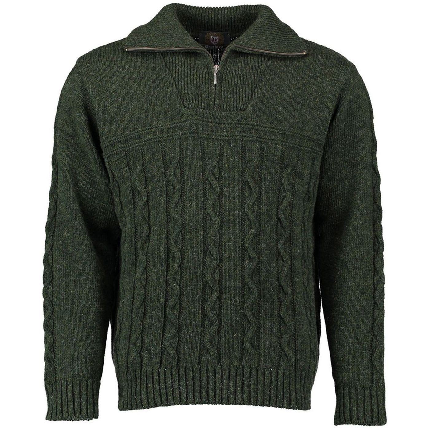 German Wear Trachtenstrickjacke OP5 Strickjacke Jagd Trachten aus Schurwolle Pullover