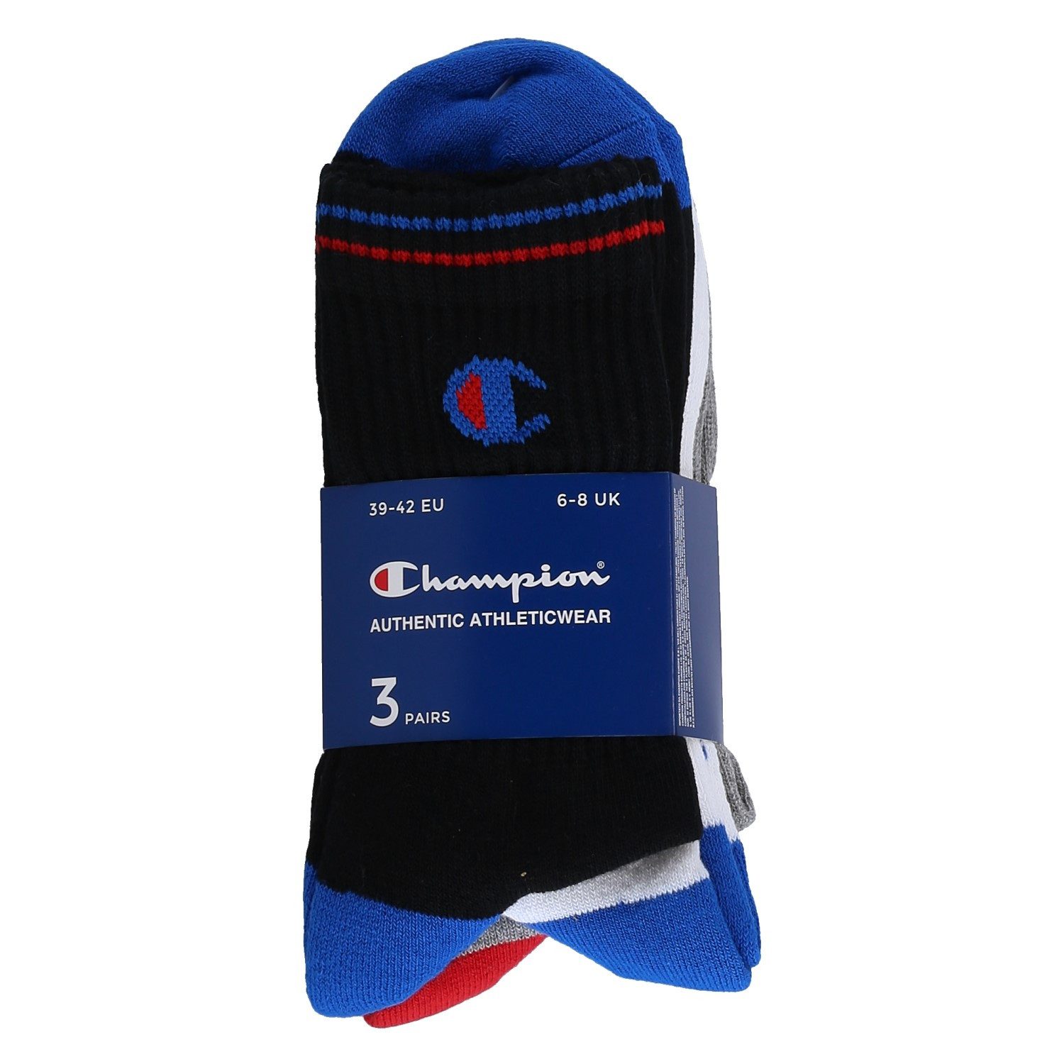 Champion Tennissocken (Baumwolle) Crew schwarz/weiss/grau Herren - 3 Paar günstig online kaufen