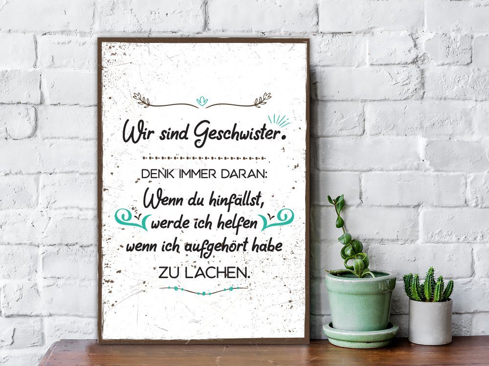 GRAVURZEILE Holzbild mit Spruch - Wir günstig online kaufen