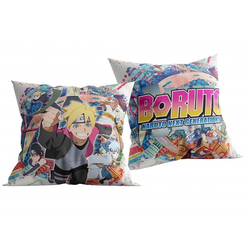 Boruto Dekokissen Boruto Next Generation 40 x 40 cm Kinder Deko-Kissen Wende-Motiv