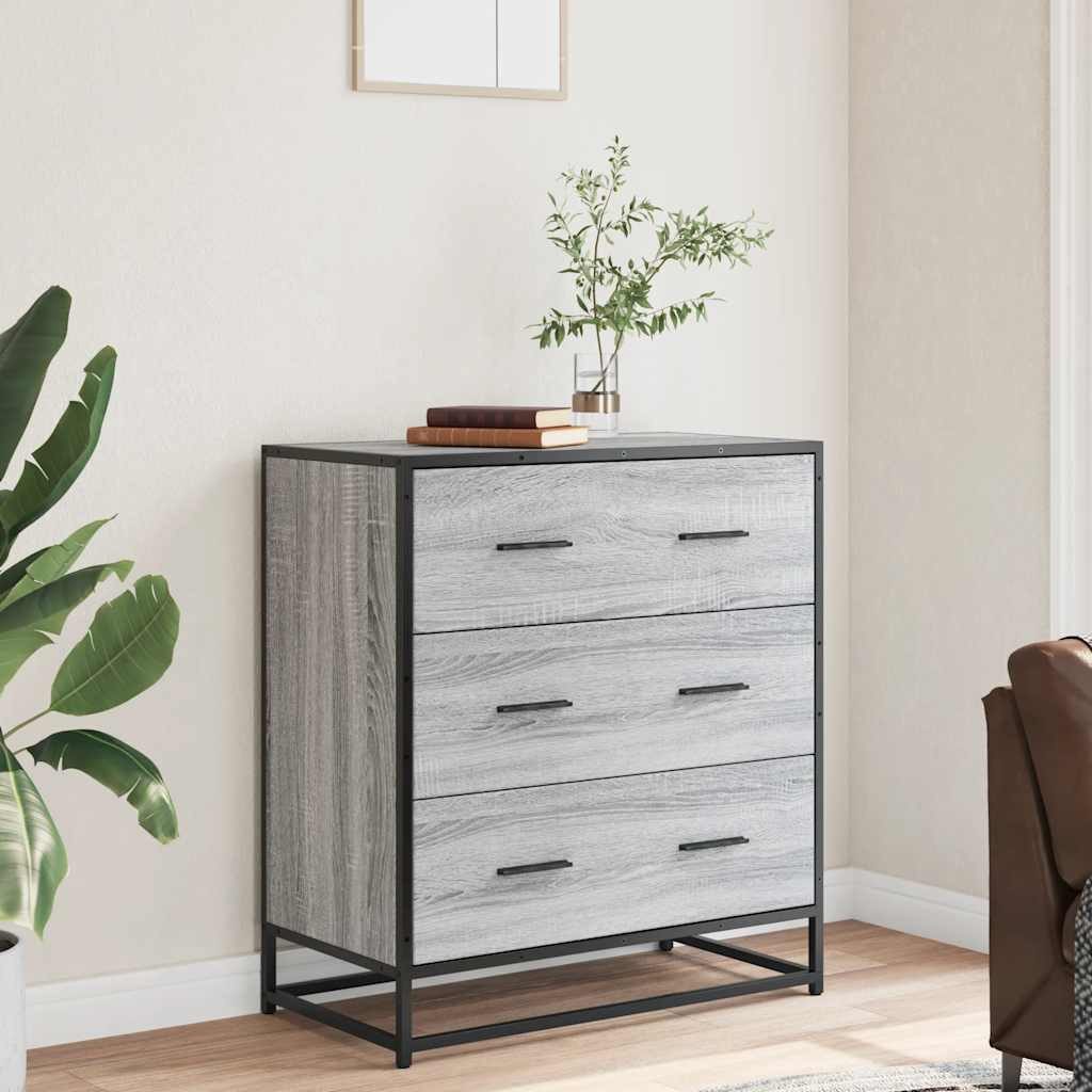 vidaXL Sideboard Sideboard Grau Sonoma 68x35x76 günstig online kaufen