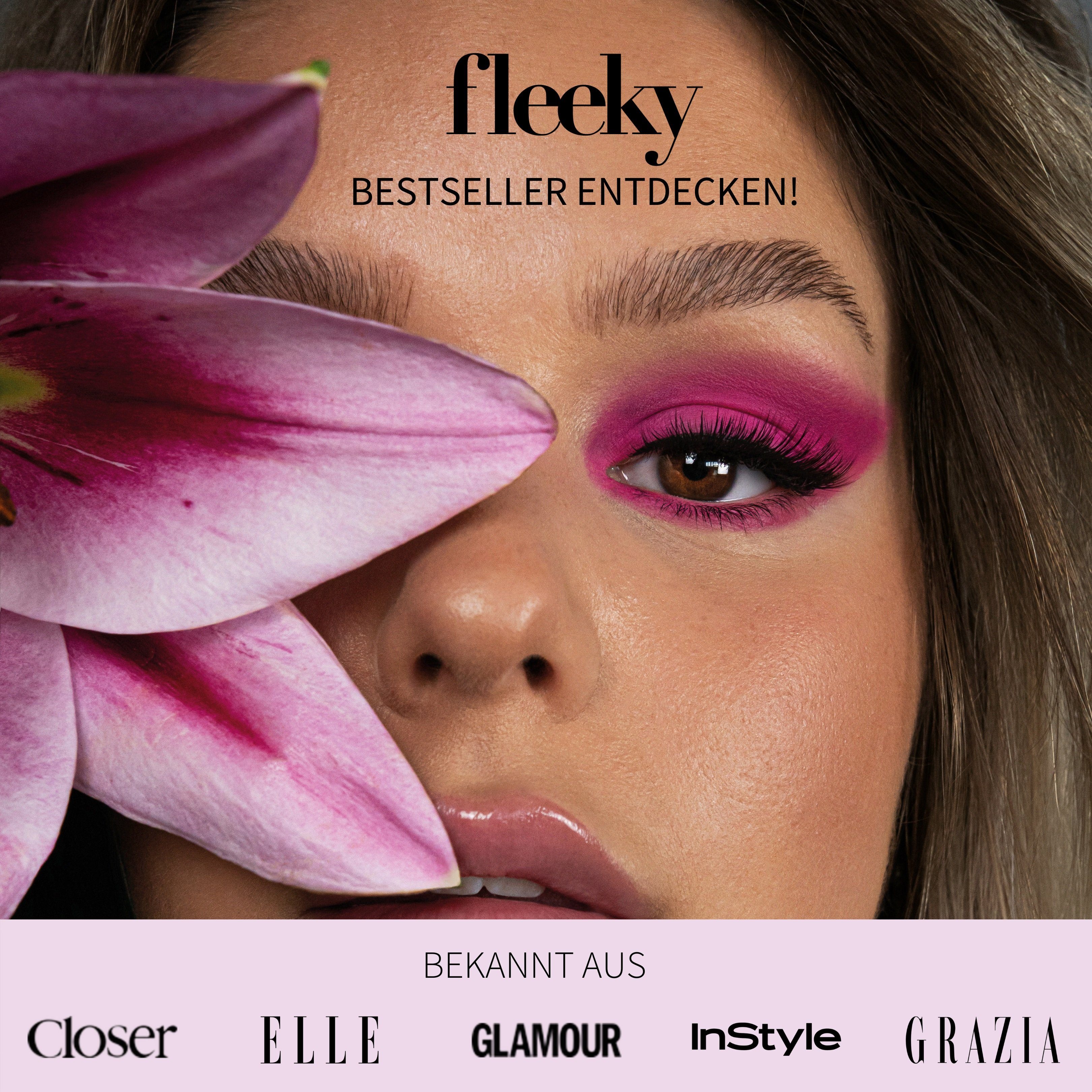 fleeky Bandwimpern fleeky deinen für Lashes perfekten & on Magic lashes fake Lashes fleek, künstliche tierversuchfreie zum Wimpern Augenaufschlag Vegane - Honey Synthetikhaar just Kleben aus