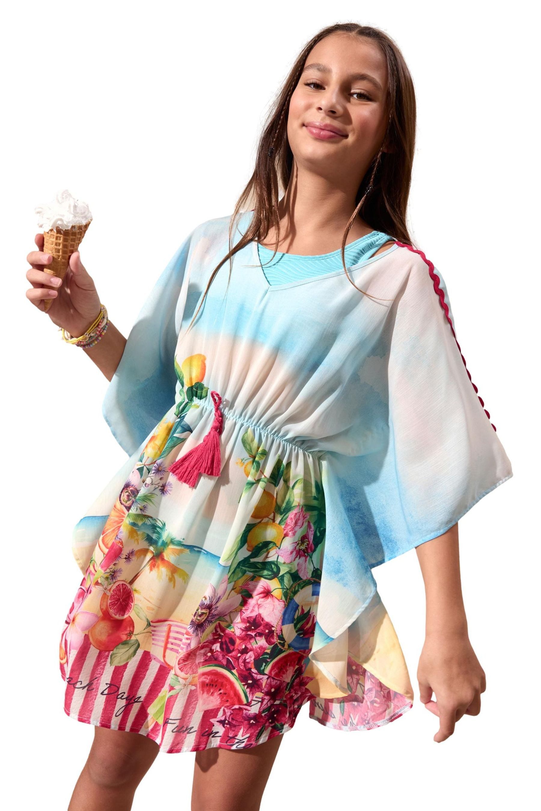 LIPSY Kaftan Lipsy Chiffon-Kaftan mit Print (1-tlg)