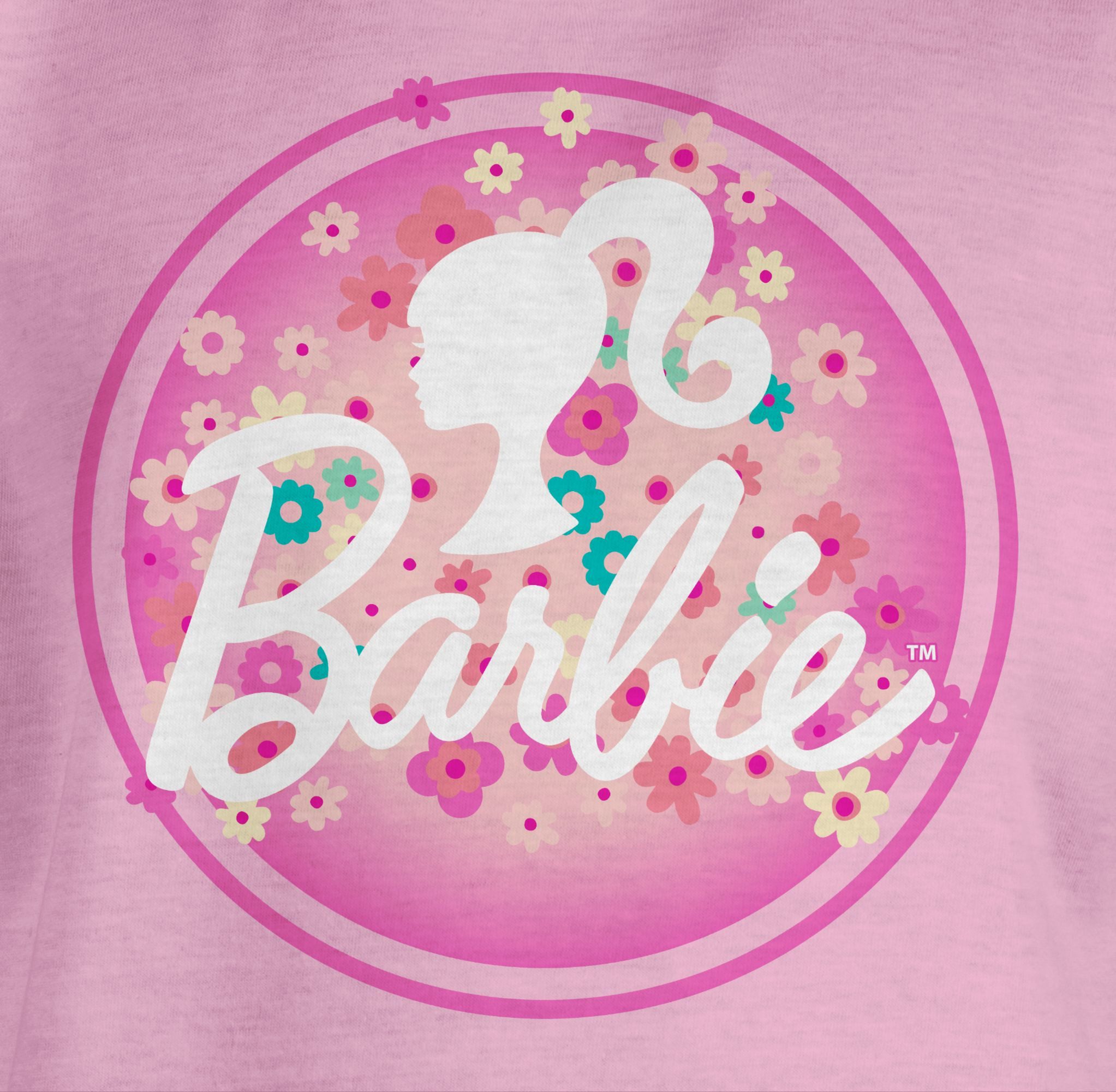 Shirtracer T-Shirt Barbie Logo Blumen Barbie Mädchen