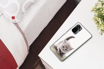 MuchoWow Handyhülle Kätzchen - Katze - Haustiere - Jungen - Kinder - Mädchen, Phone Case, Handyhülle Xiaomi Redmi Note 10, Silikon, Schutzhülle