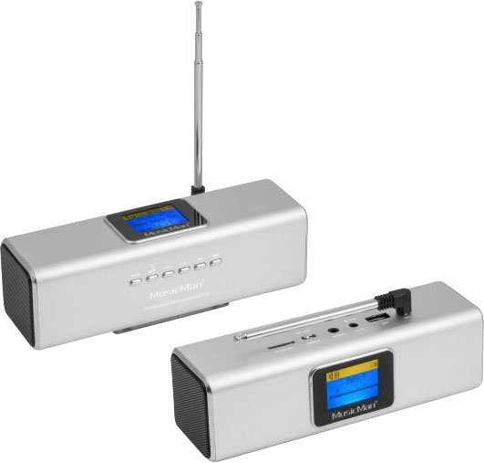 Technaxx MusicMan BT-X29 W, DAB Bluetooth Soundstation) 6 silberfarben Bluetooth-Speaker Stereo (Bluetooth