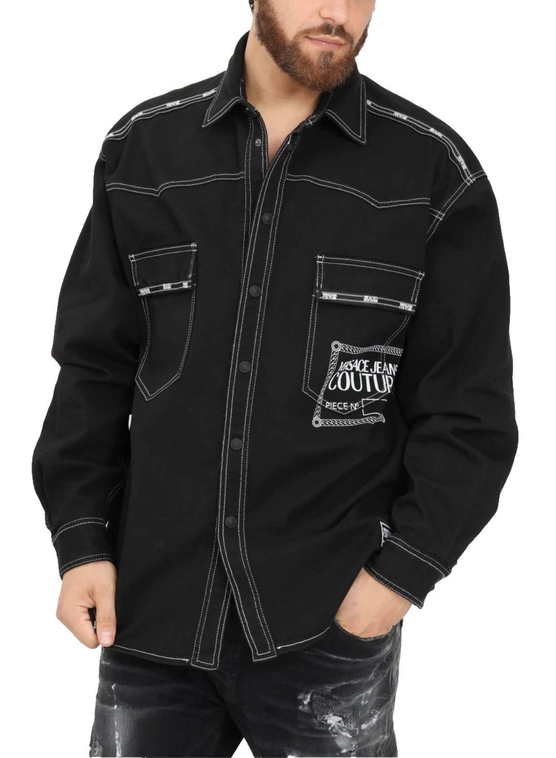 Versace Langarmhemd Regalia Baroque Hemd-Jacke Overhemd Unisex Loose Fit Statement-Piece mit ikonischer Regalia-Ästhetik