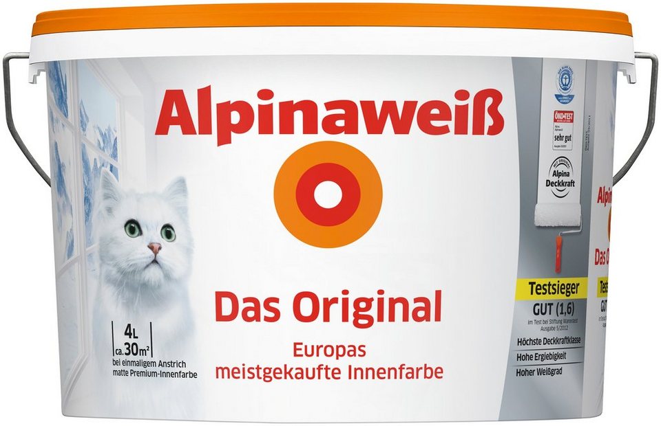 ALPINA Wand- und Deckenfarbe »Alpinaweiß - Das Original«, 4 l online