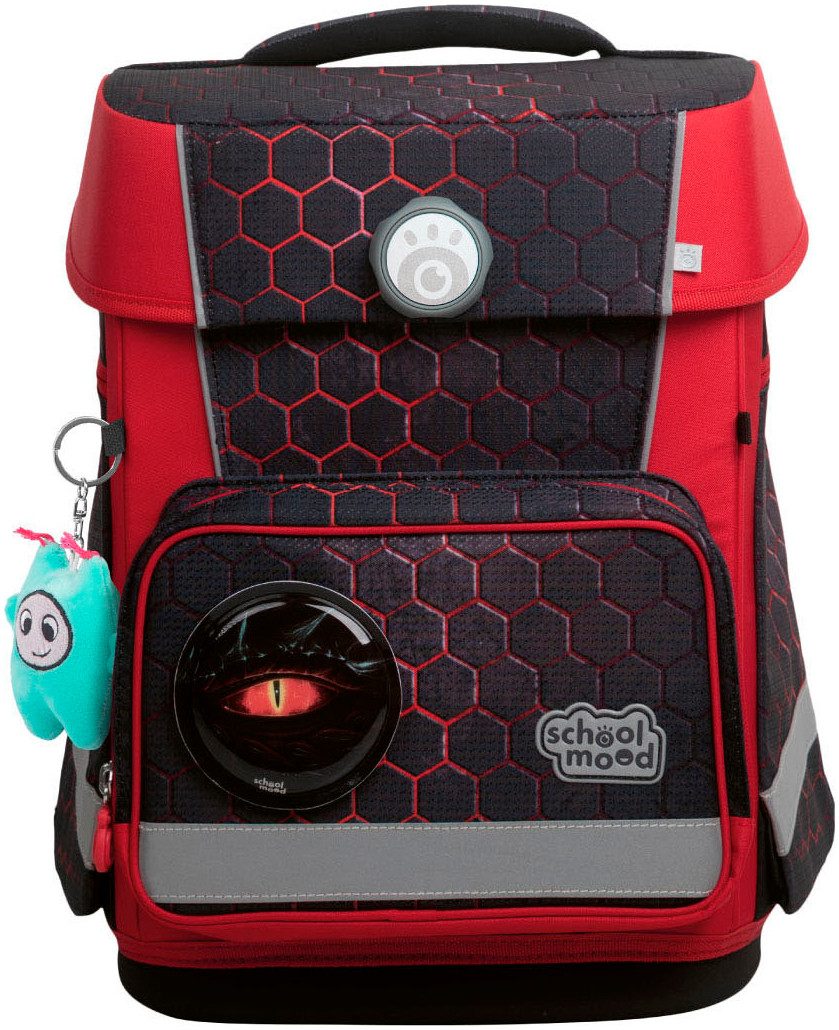 SCHOOL-MOOD® Schulranzen Champion Maxx Pro (Set, 7-tlg), mit LED-Patchy