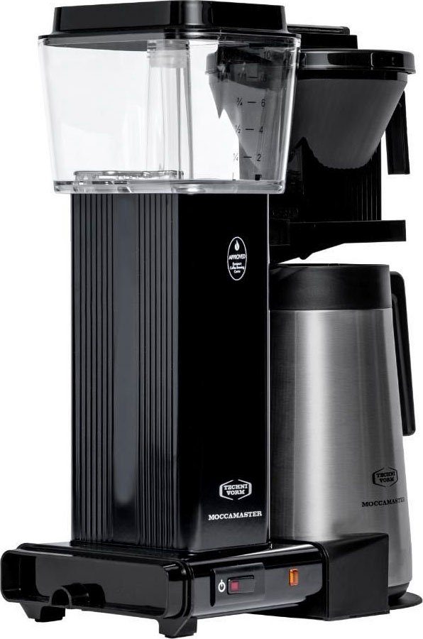 Moccamaster Filterkaffeemaschine mit Thermoskanne KBGT 1x4 Kaffeekanne, 1,25l 741 Papierfilter black