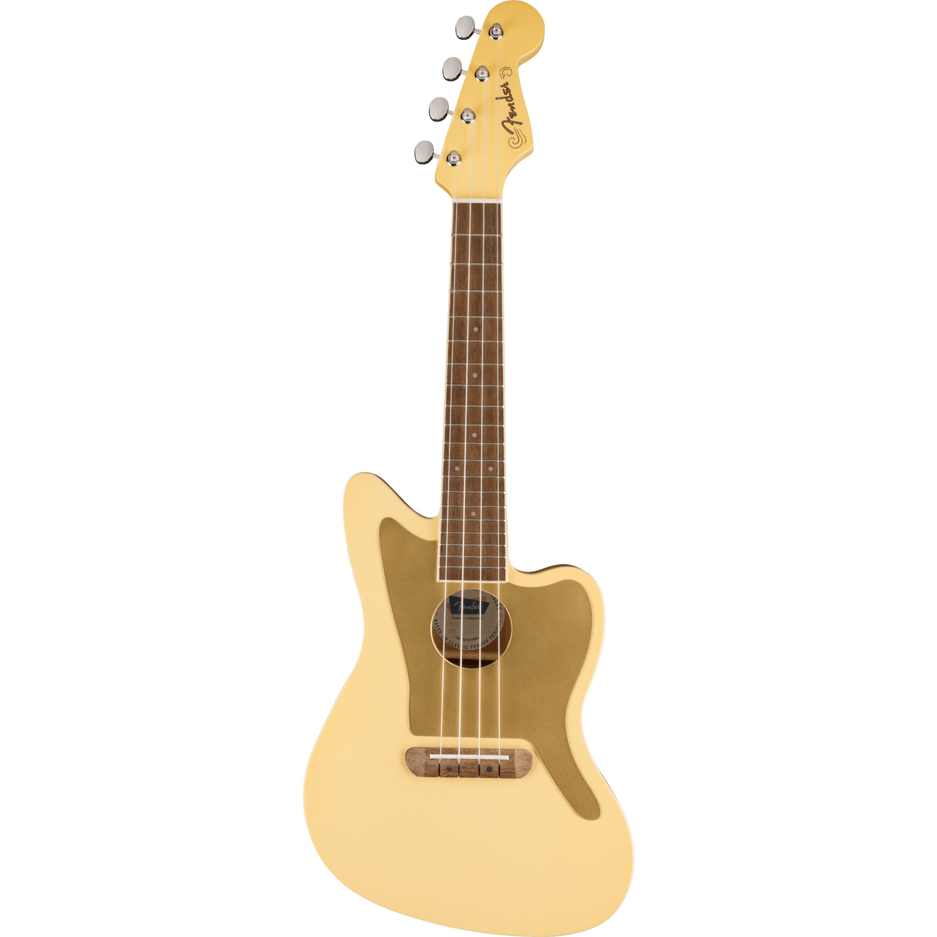 Fender Ukulele, Ukulelen, Konzert Ukulelen, Fullerton Jazzmaster Uke Vintage White - Konzert Ukulele