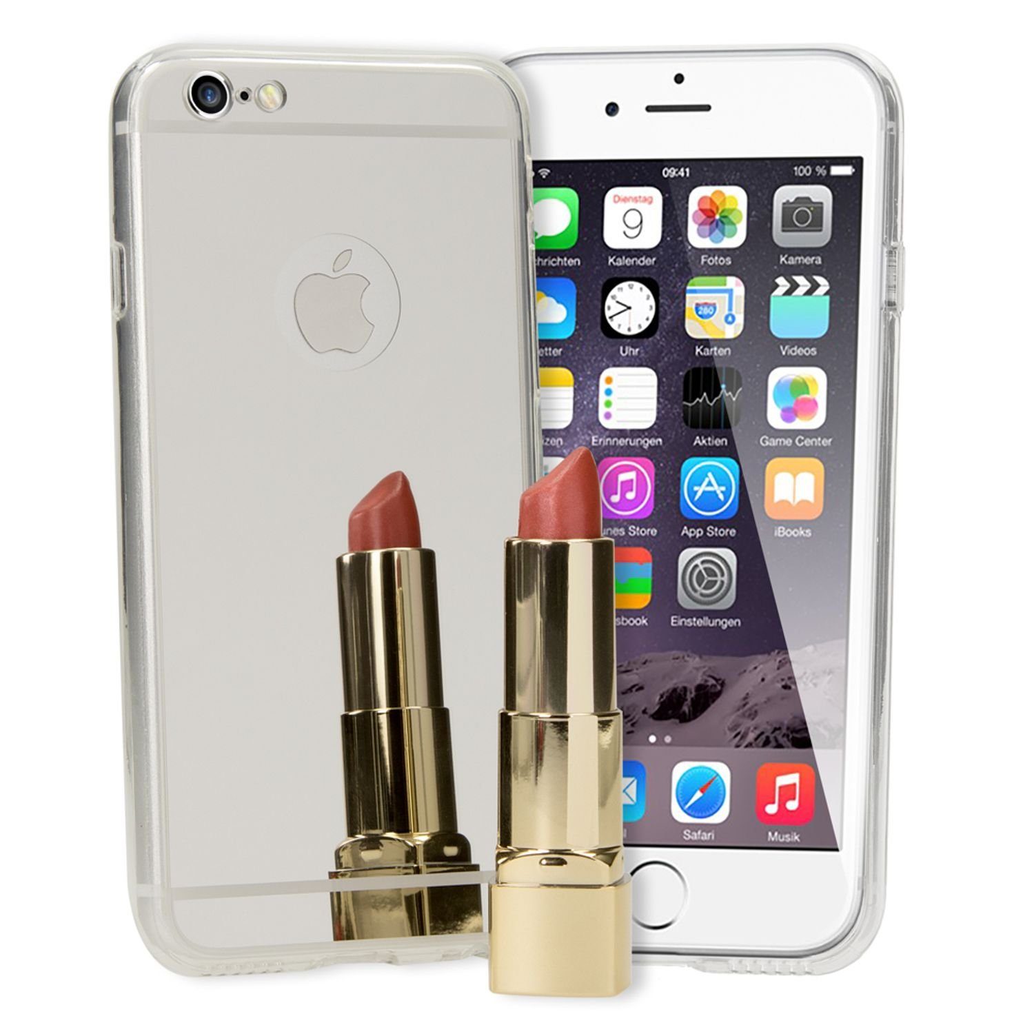Nalia Smartphone-Hülle »Apple iPhone 6 Apple iPhone 6s«, Spiegel Silikon  Hülle / Mirror Case / Verspiegelte Schutzhülle / Flexibel / Slim Phone  Cover / Selfie Handy-Tasche / Bumper Backcover Handycase Handyschale  Backcase Handycover online kaufen | OTTO