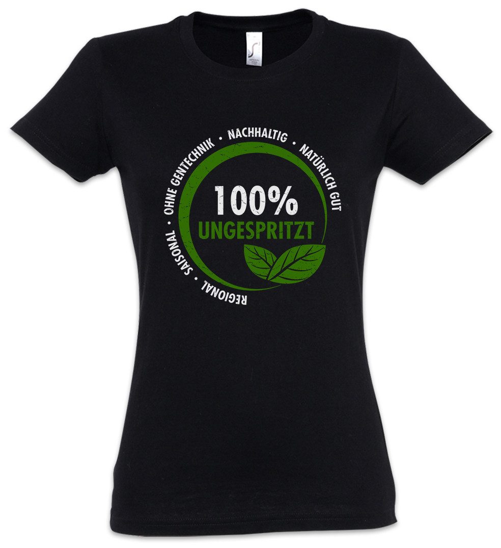 Print-Shirt 100% Ungespritzt Damen T-Shirt Ernte Vegan Öko Demeter Landwirt Eco