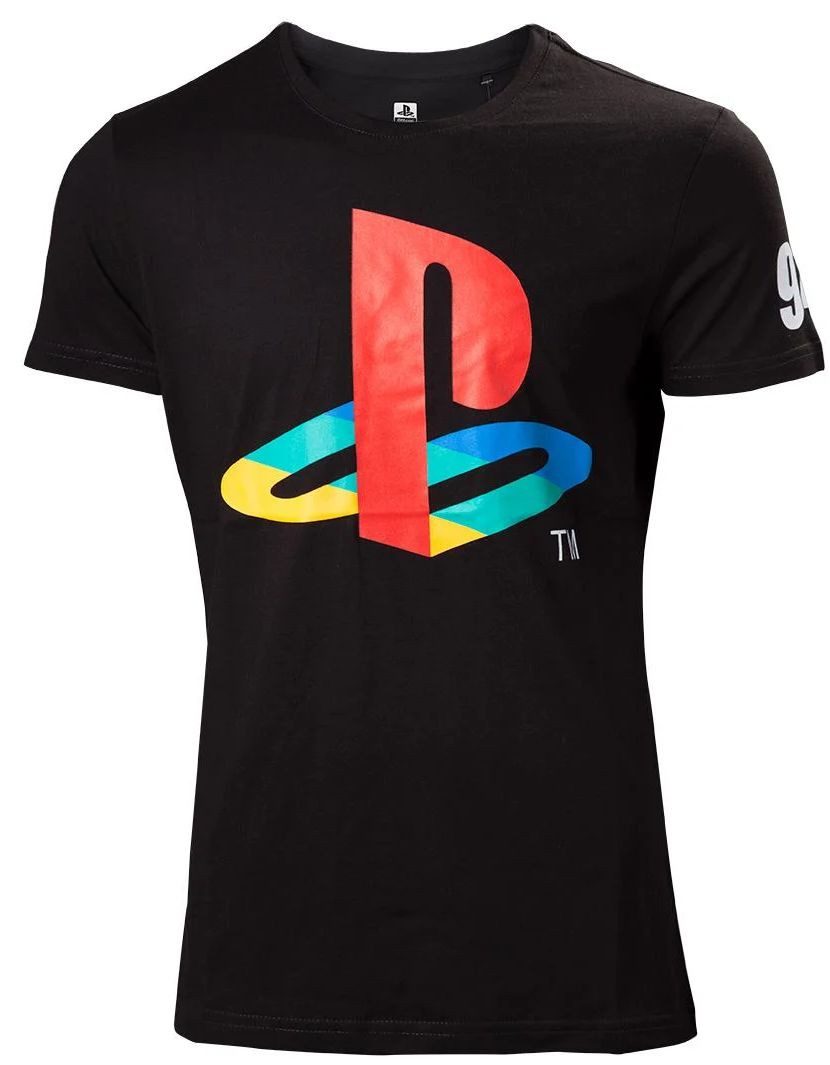 Playstation Print-Shirt Playstation Logo Sony T-Shirt Schwarz Large