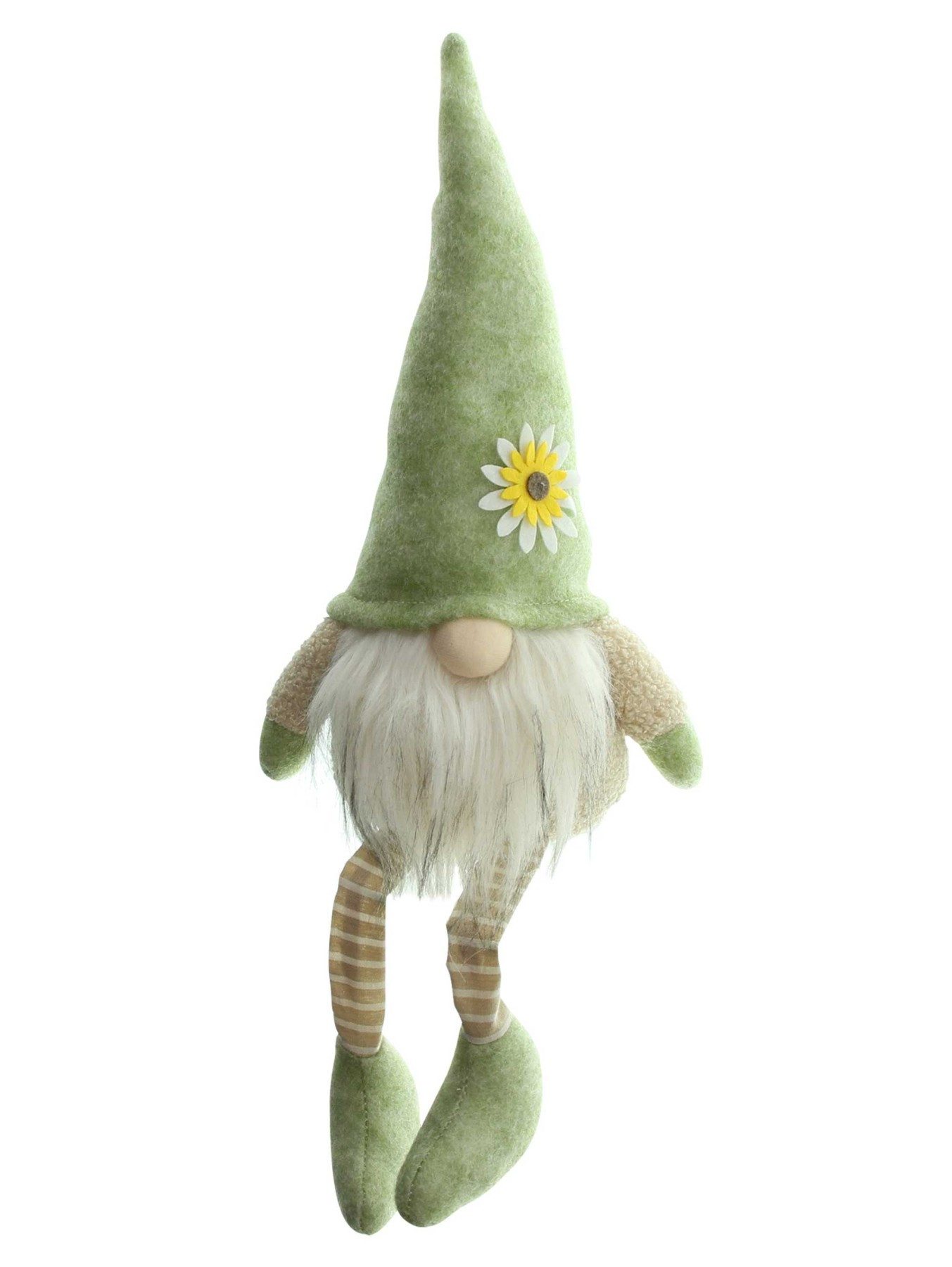 Dekoleidenschaft Wichtel "Blumenmütze" Kantenhocker 35 cm günstig online kaufen