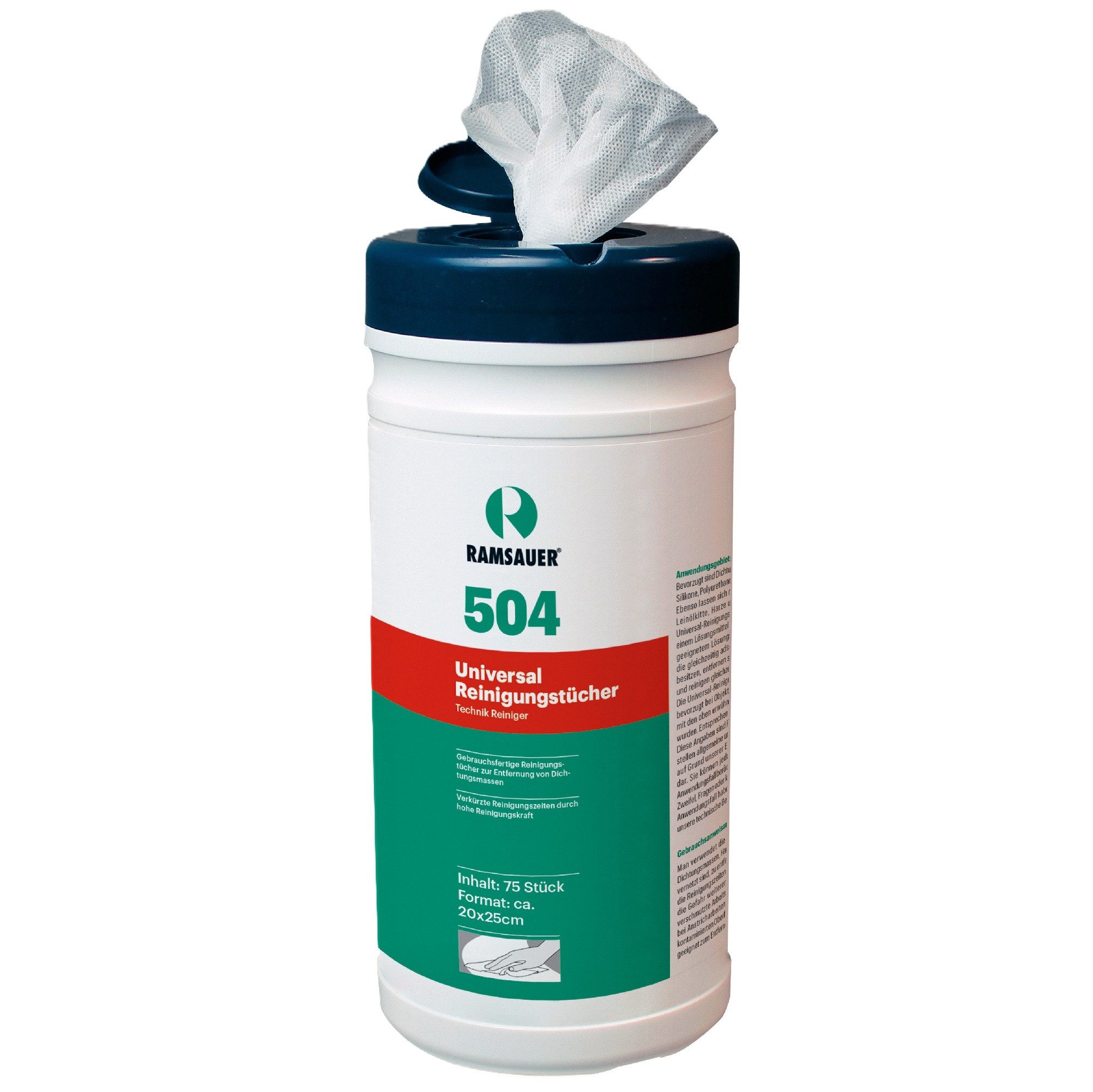 Ramsauer Ramsauer 504 Universal feuchte Reinigungstücher 75 Stück Box Reinigungstücher (gebrauchsfertig)