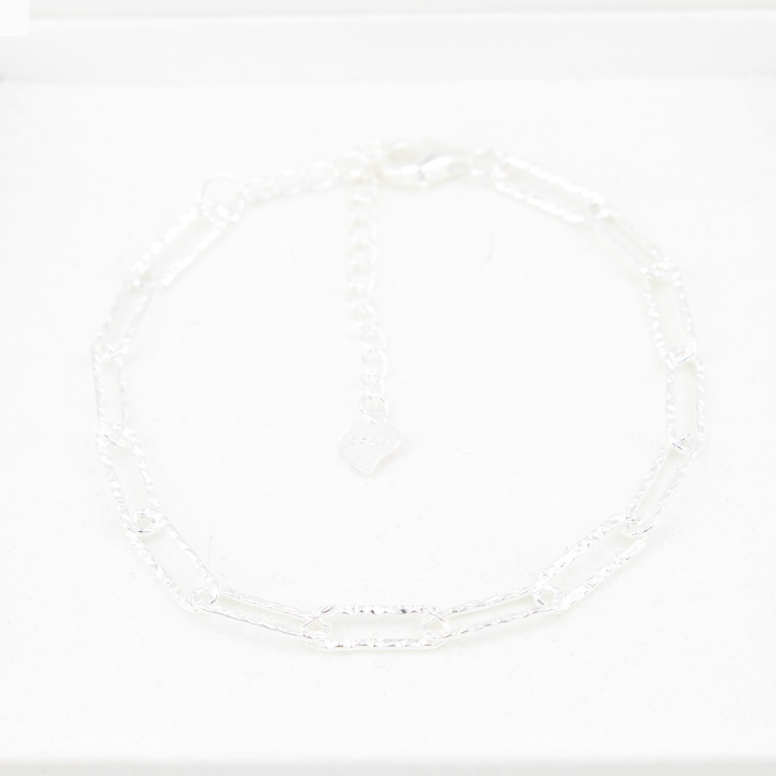 PANDACHARMS Silberarmband Große Funkelnde Gliederkette aus 925er Silber, Länge variabel 16-21cm