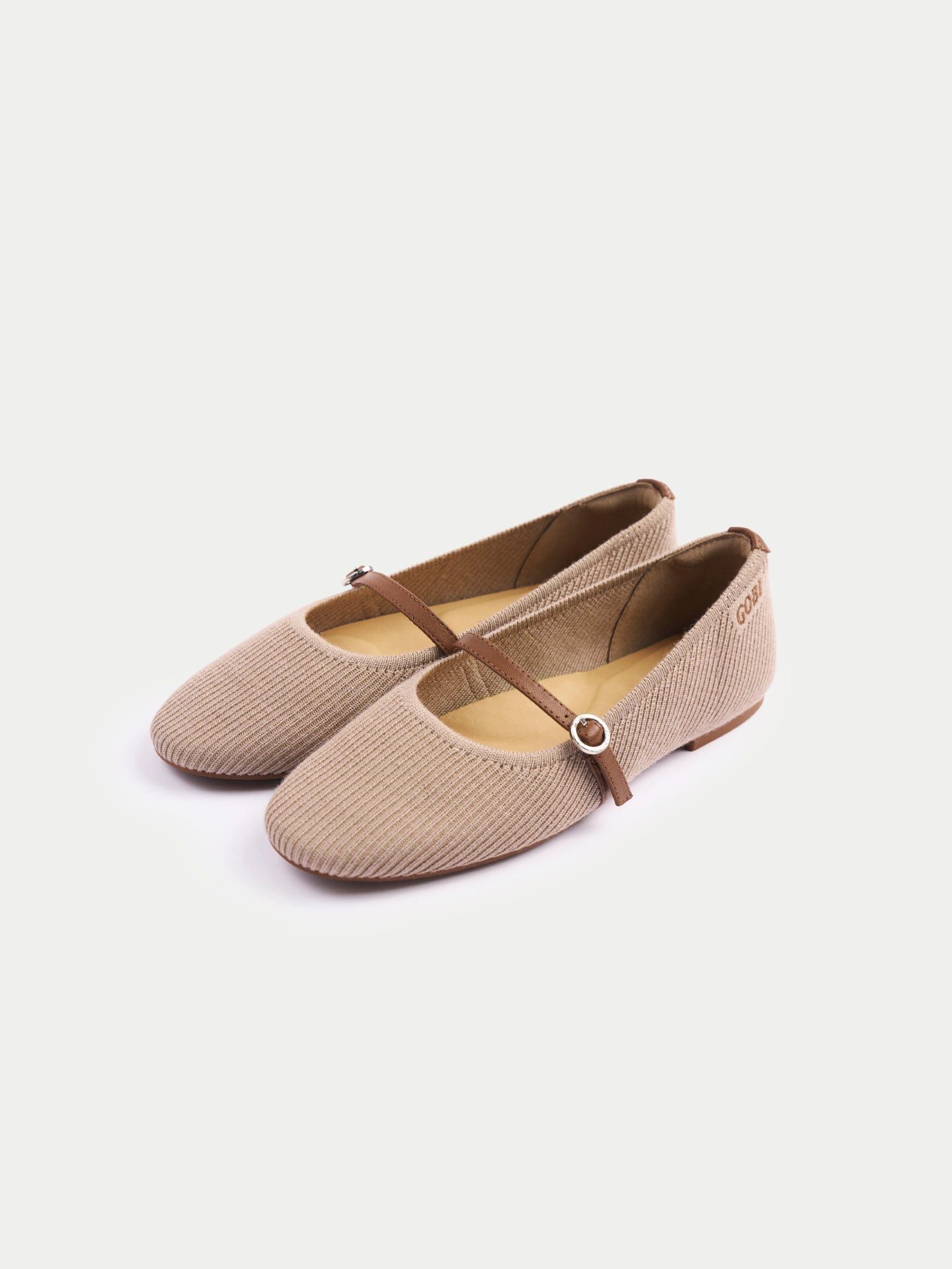 Strick-Ballerinas aus mercerisierter Wolle und Kaschmir Ballerina