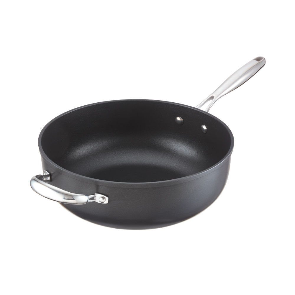 Hagen Grote Bratpfanne HochraumPfanne mit Gegengriff professionell, hart anodisiert, (1tlg)
