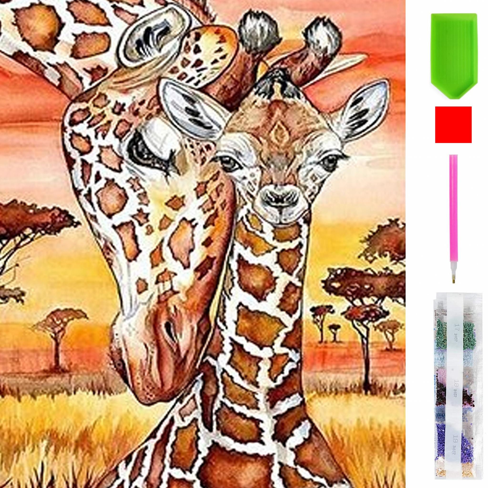 Malen nach Zahlen 5d Diamond Painting Giraffe Malen nach Zahlen 15x20cm