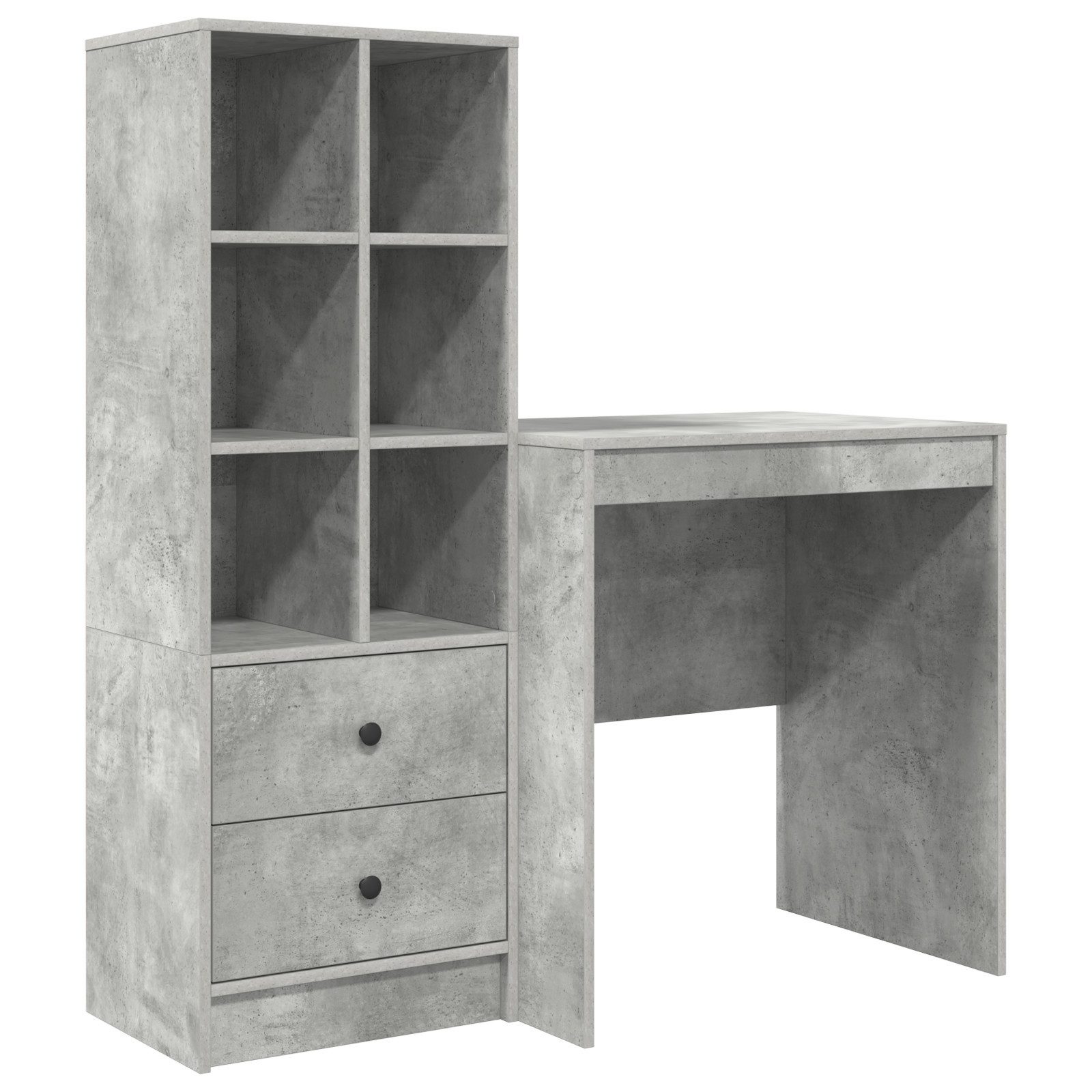 vidaXL Sideboard Schreibtisch mit Stauraum Beton günstig online kaufen