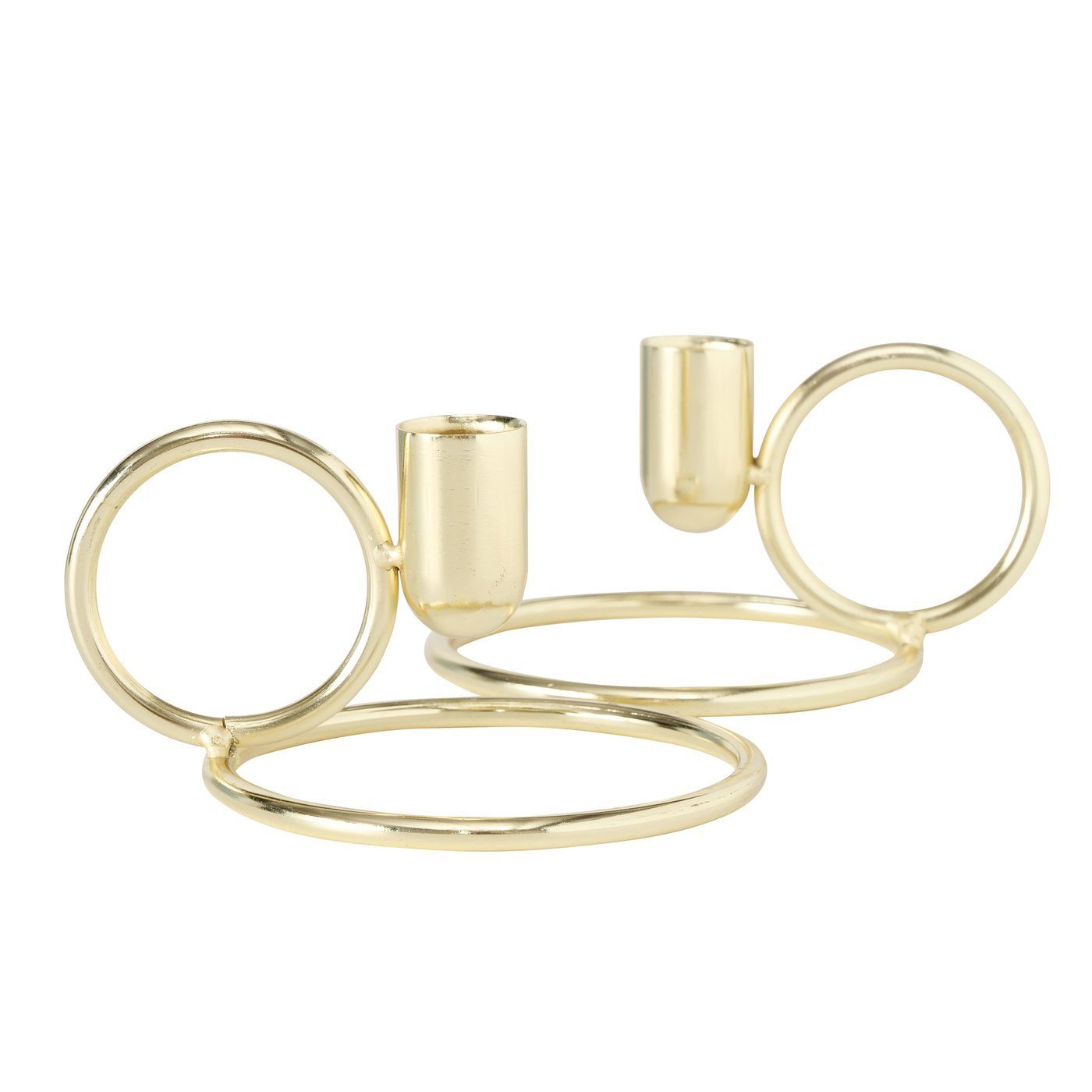 BOLTZE Kandelaber (SET, 1 St., 1), 2er Set goldfarbener Kerzenstaender Hoehe 7 cm mit 12 cm Breite. € 13,43