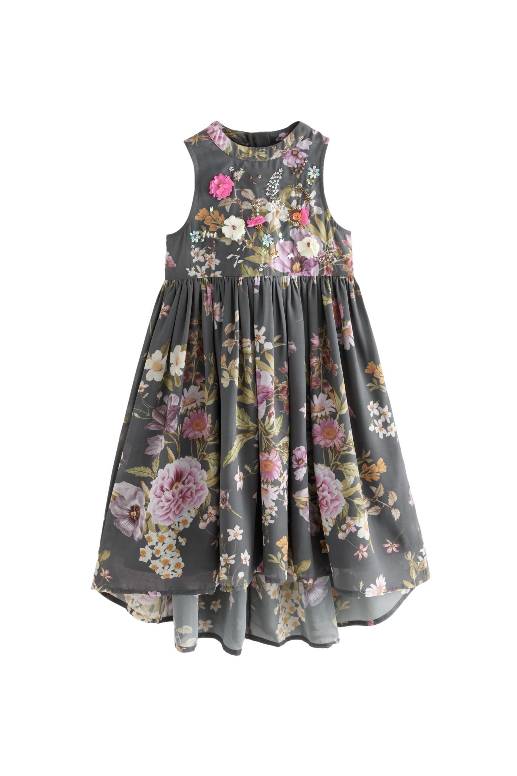 Next Druckkleid Verziertes Kleid mit floralem günstig online kaufen