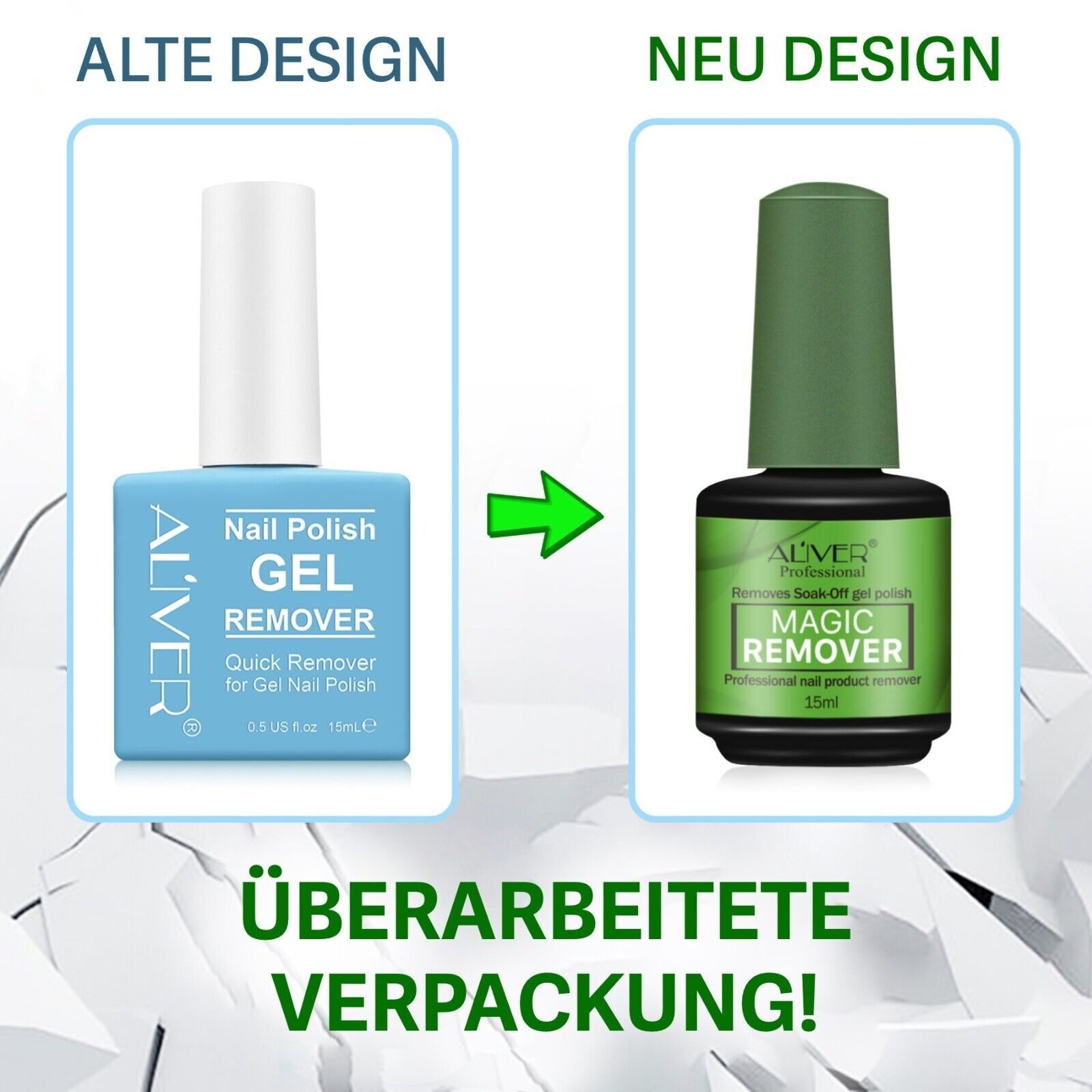 ALIVER Nagellackentferner Remover Gellack Entferner Gel Nail Polish Aliver, 1-tlg. – Bild 2 von 5